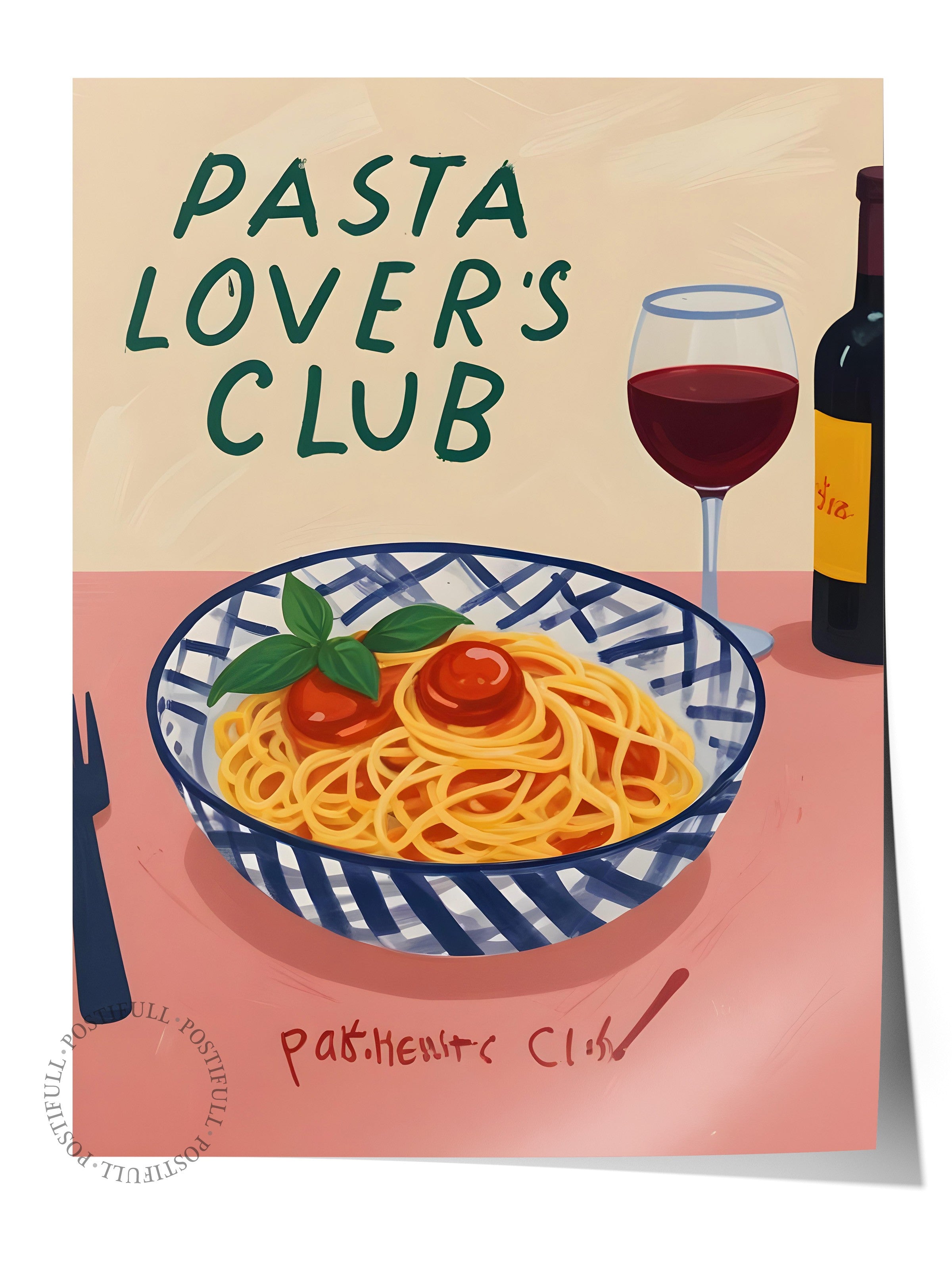 Çerçevesiz Poster, Pasta Lovers Club, Comfort Serisi Mutfak Duvar Posteri, NO:109092