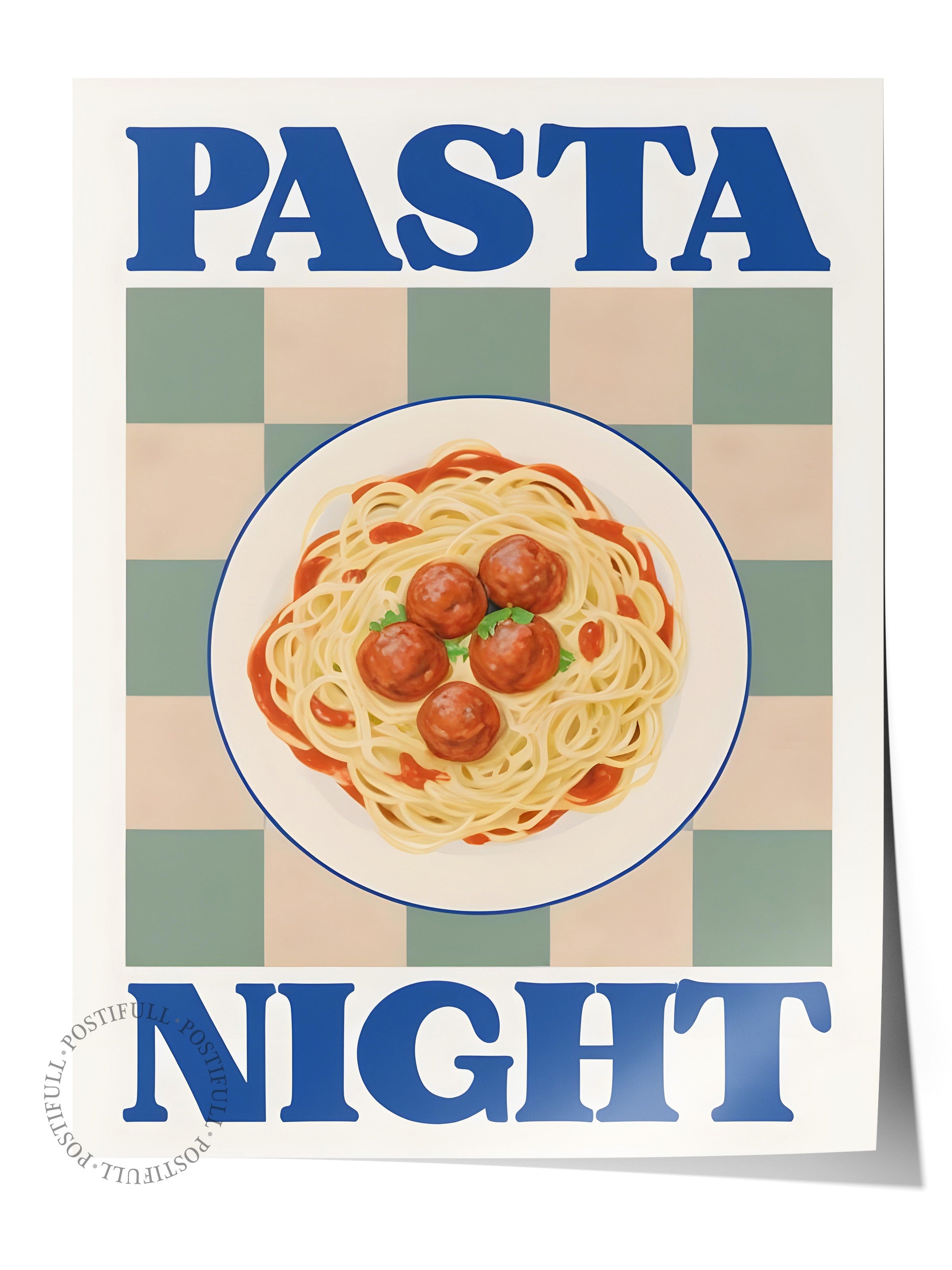 Çerçevesiz Poster, Pasta Night, Comfort Serisi Mutfak Duvar Posteri, NO:109091