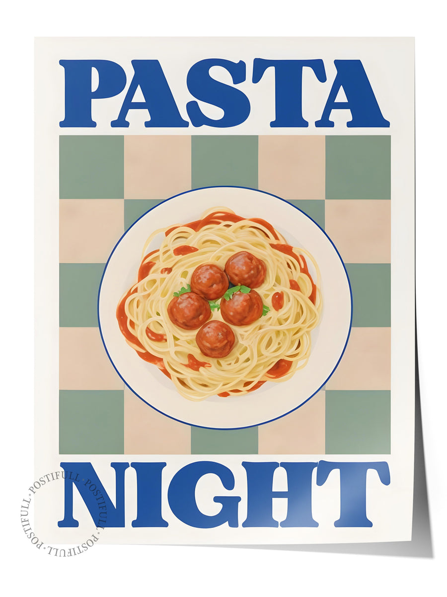 Çerçevesiz Poster, Pasta Night, Comfort Serisi Mutfak Duvar Posteri, NO:109091