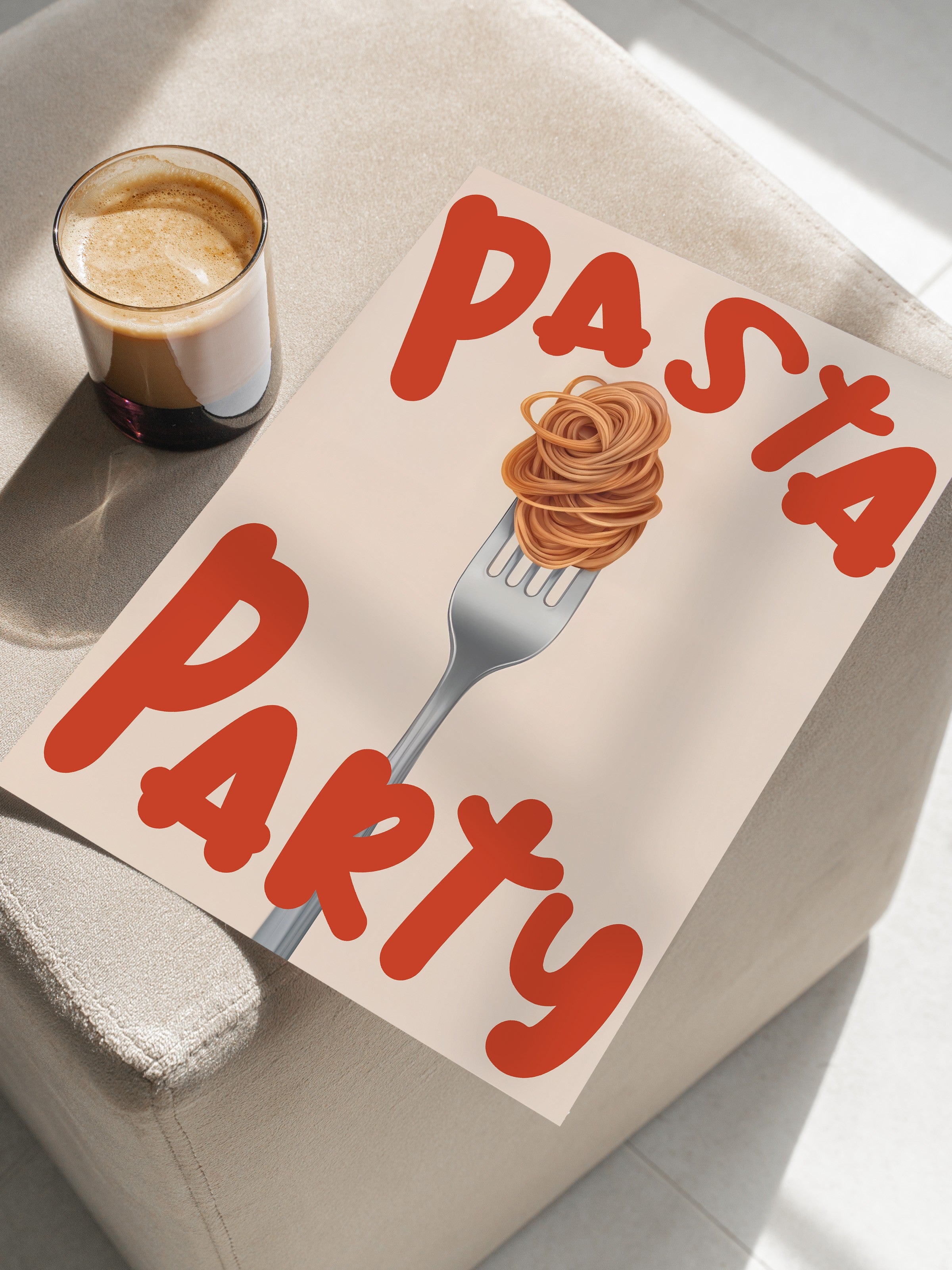 Çerçevesiz Poster, Pasta Party, Comfort Serisi Mutfak Duvar Posteri, NO:109056
