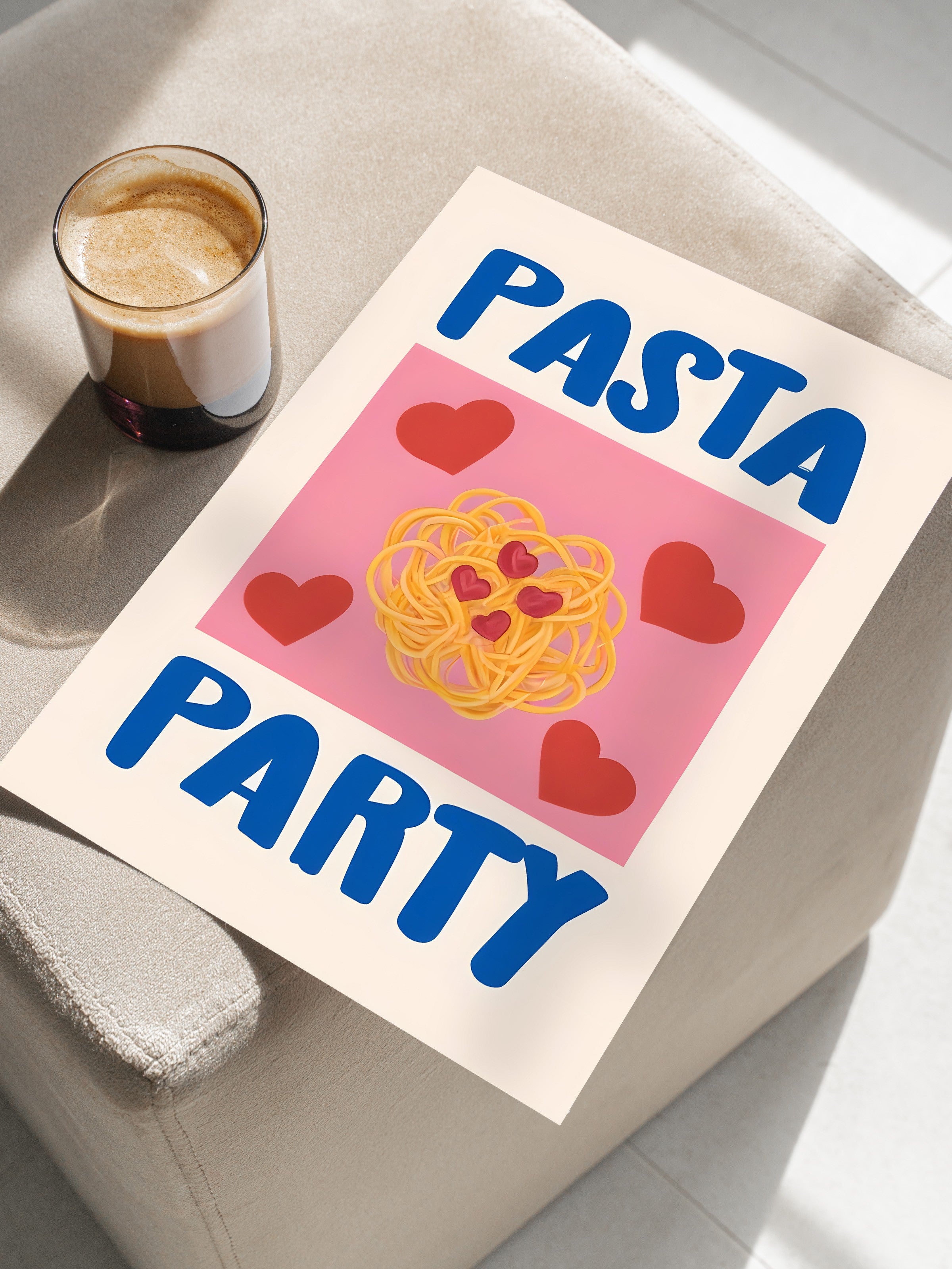 Çerçevesiz Poster, Pasta Party, Comfort Serisi Mutfak Duvar Posteri, NO:109124