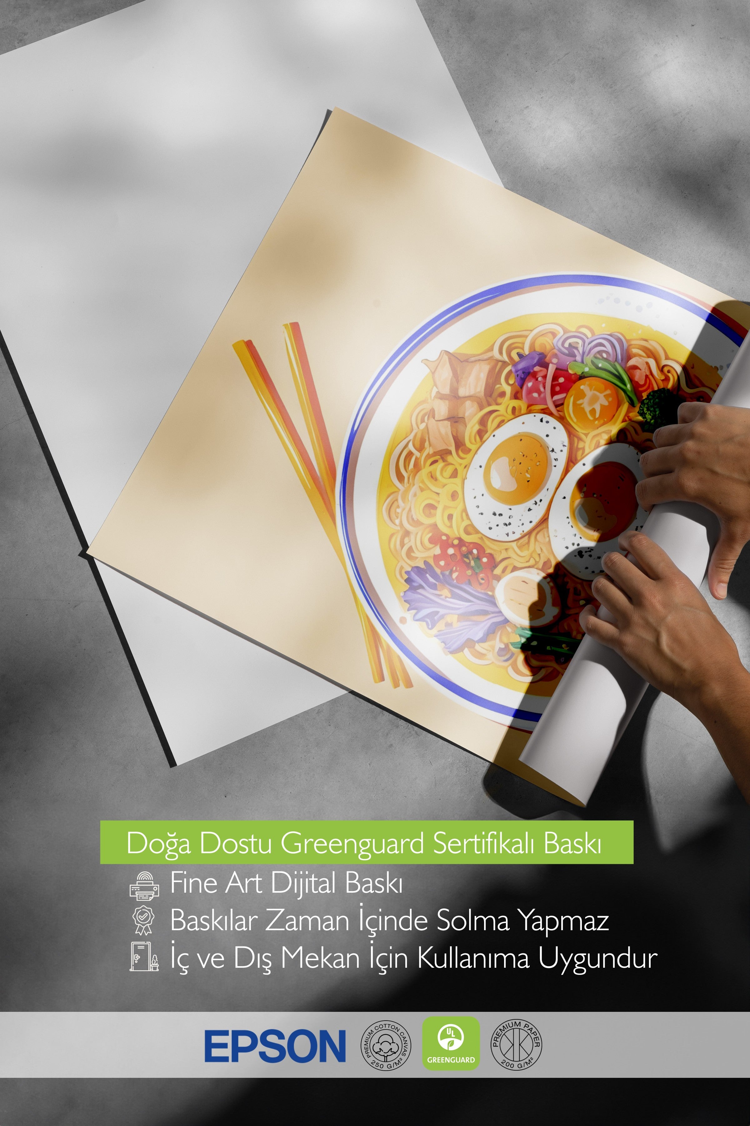 Çerçevesiz Poster, Ramen, Comfort Serisi Mutfak Duvar Posteri, NO:109087