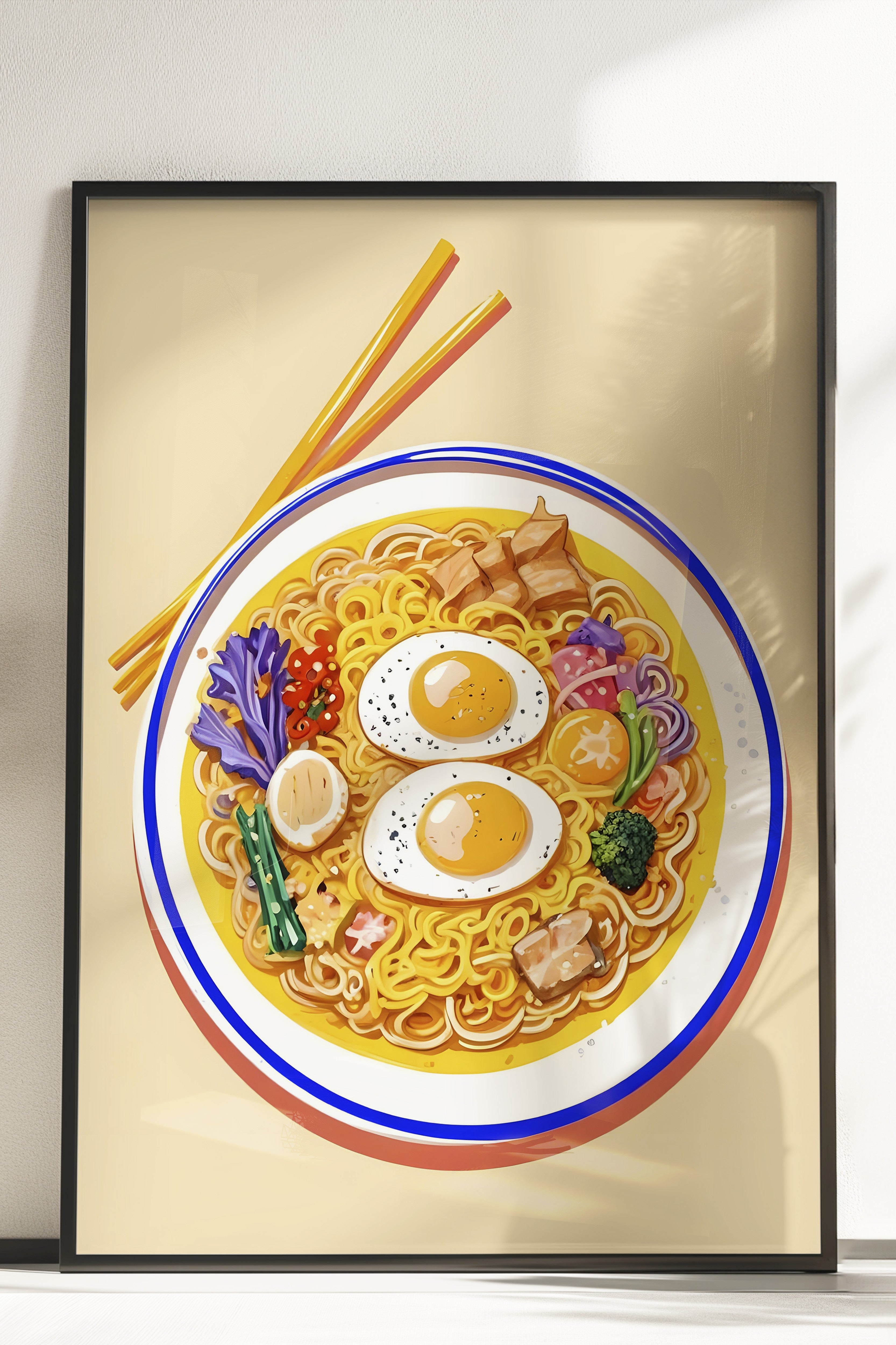 Çerçevesiz Poster, Ramen, Comfort Serisi Mutfak Duvar Posteri, NO:109087