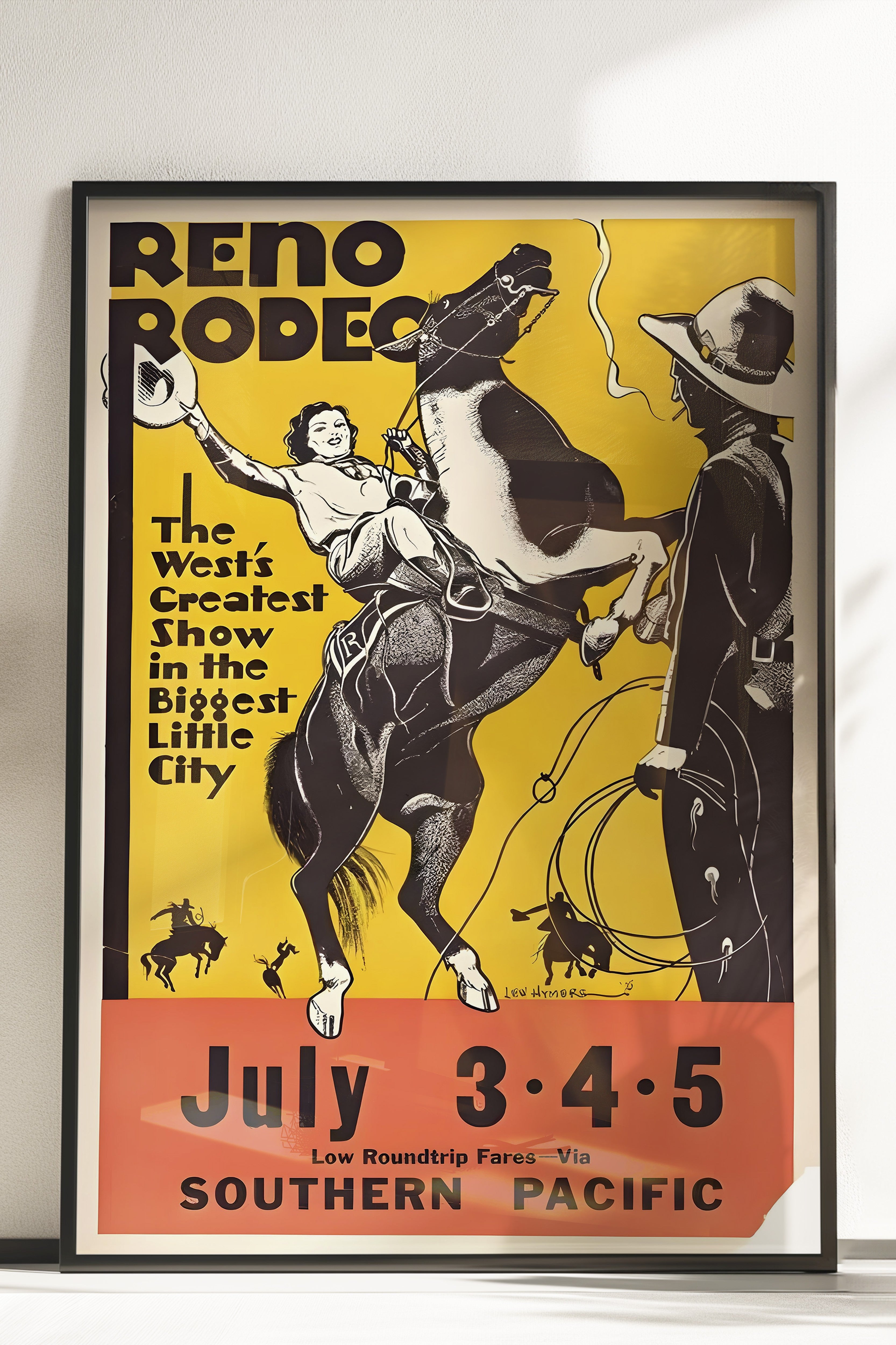 Çerçevesiz Poster, Reno Rodeo Retro, Comfort Serisi Duvar Posteri, NO:108959