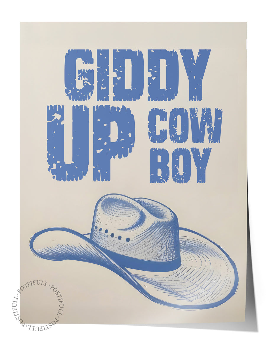Çerçevesiz Poster, Retro Cowboy, Comfort Serisi Duvar Posteri, NO:108931