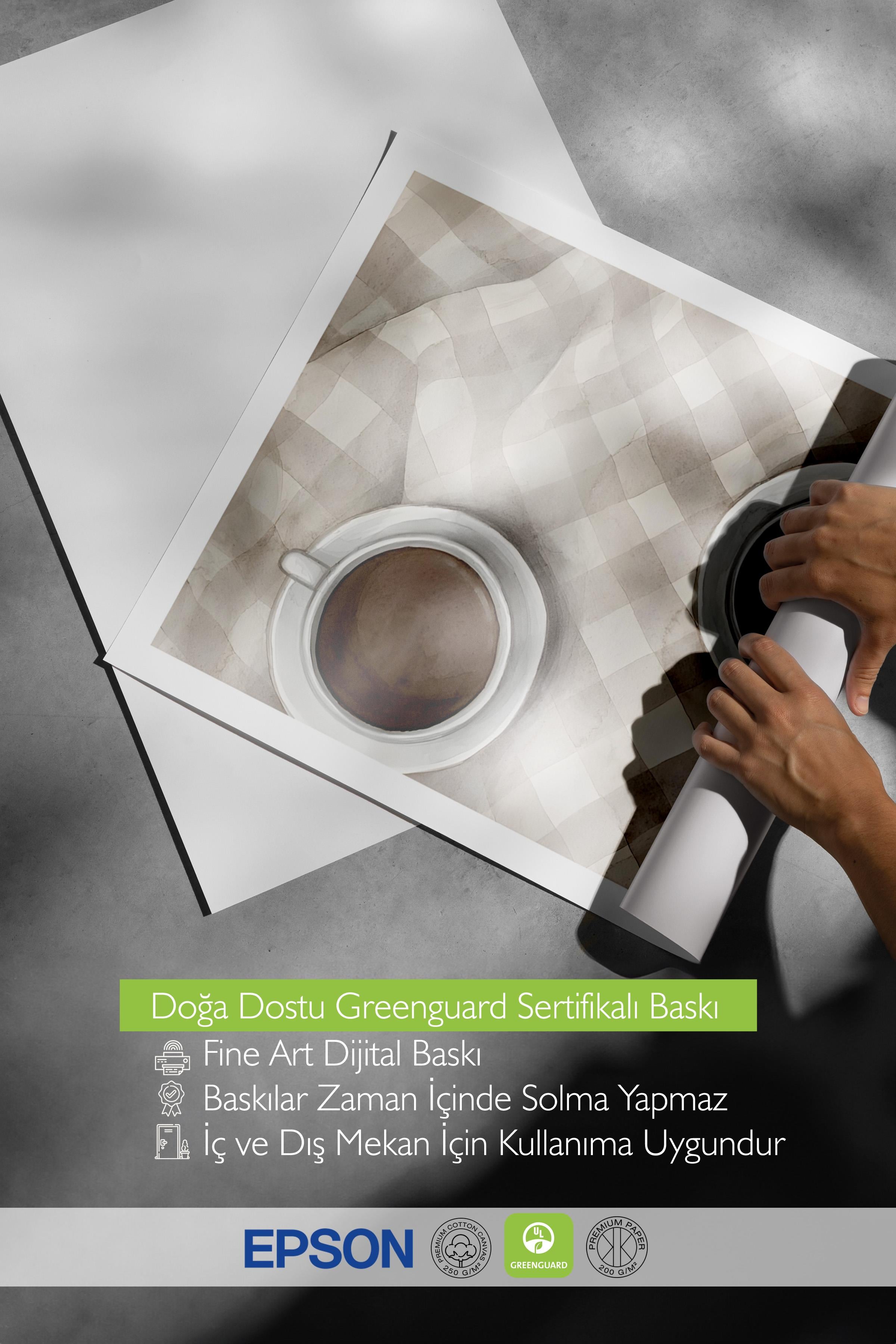 Çerçevesiz Poster, Sanatsal Tasarım Duvar Posteri, Cups of Coffee Poster, NO:108581