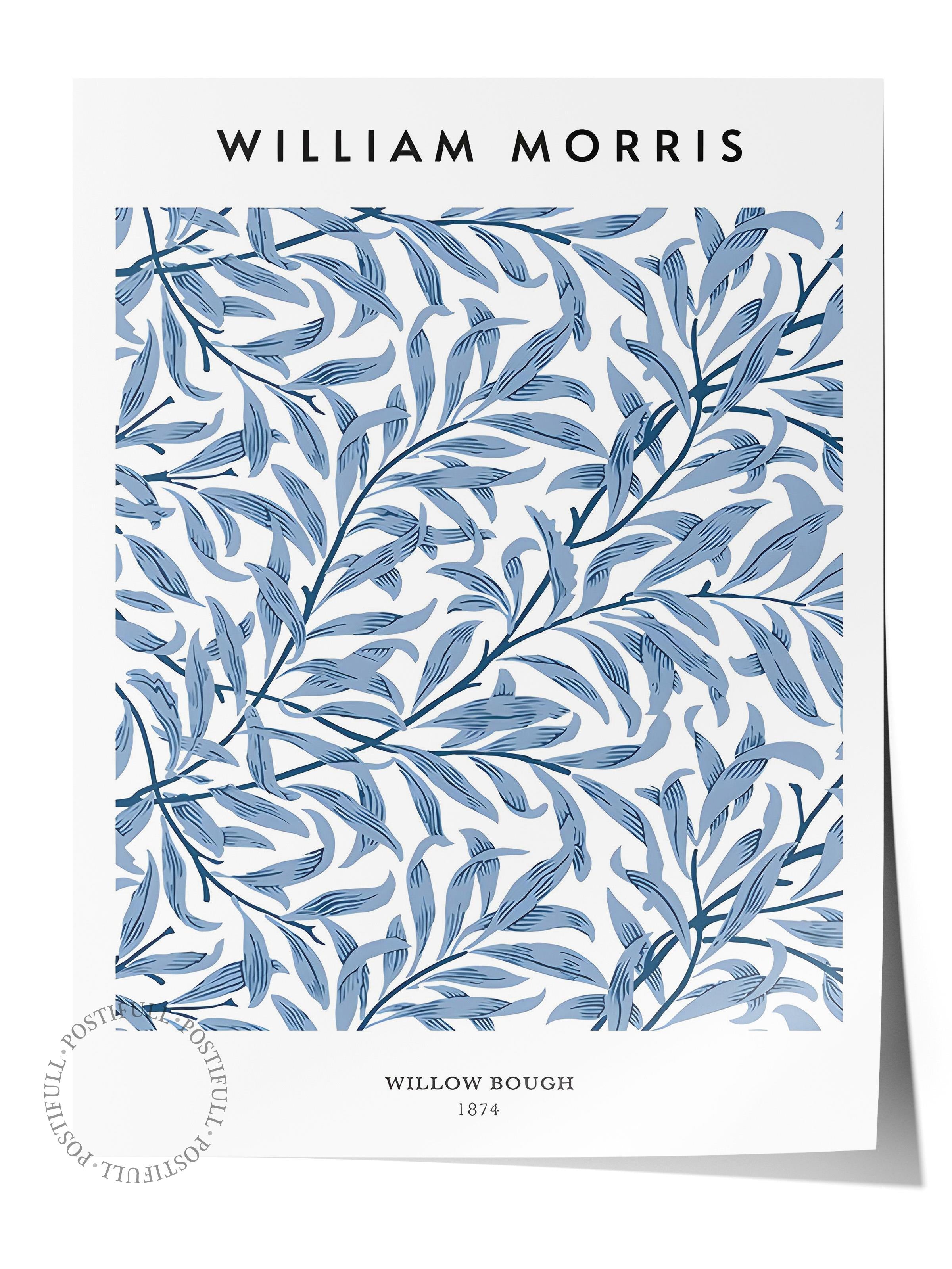 Çerçevesiz Poster, Sanatsal Tasarım Duvar Posteri, William Morris - Willow Bough Poster, NO:108575