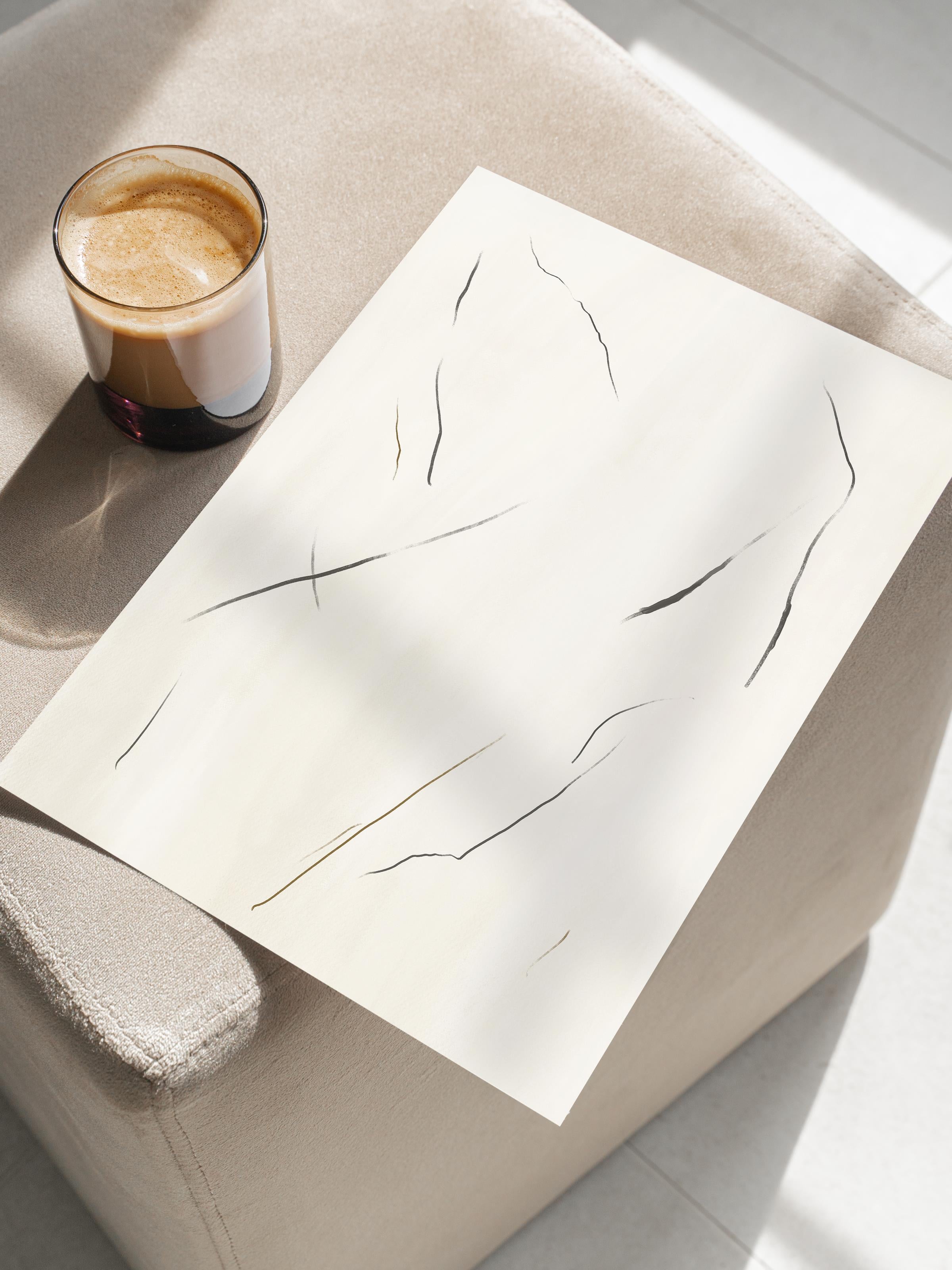 Çerçevesiz Poster Soyut İskandinav Serisi, Soyut Duvar Posteri