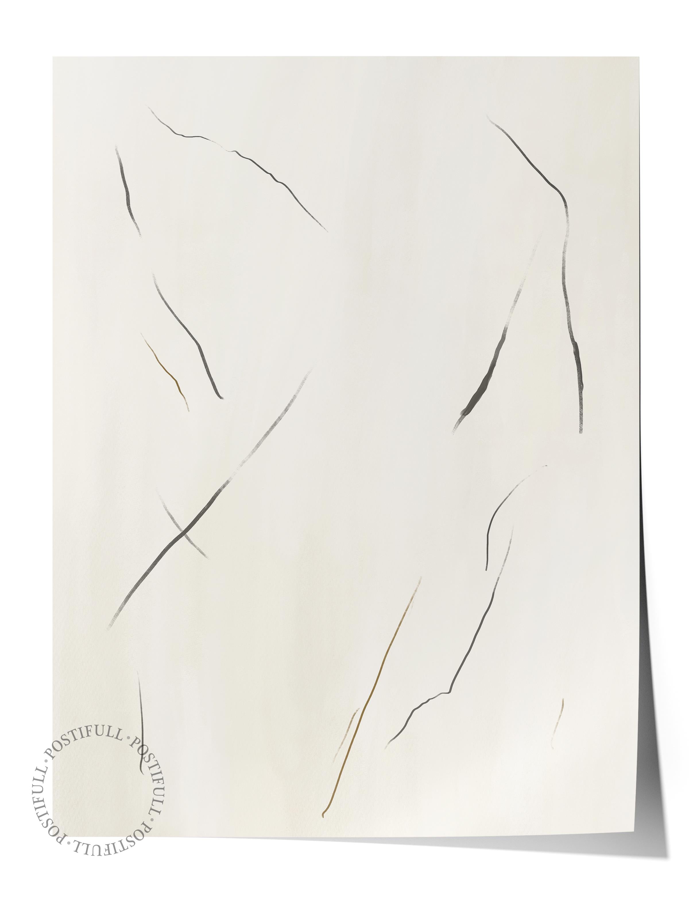 Çerçevesiz Poster Soyut İskandinav Serisi, Soyut Duvar Posteri