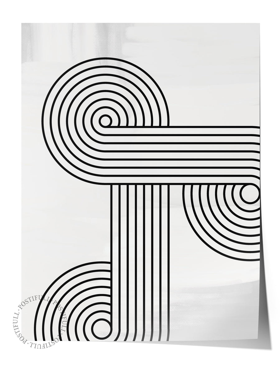 Çerçevesiz Poster Soyut İskandinav Serisi, Soyut Duvar Posteri