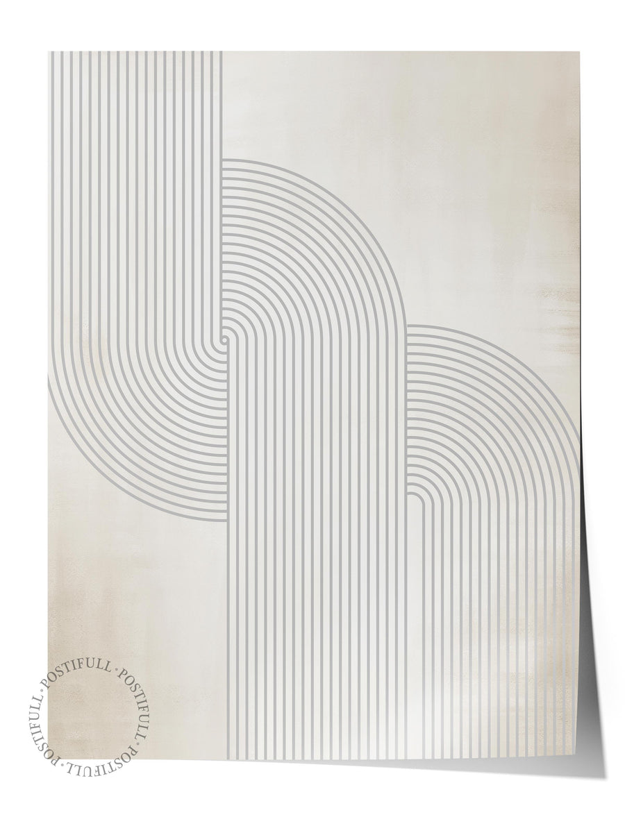 Çerçevesiz Poster Soyut İskandinav Serisi, Soyut Duvar Posteri