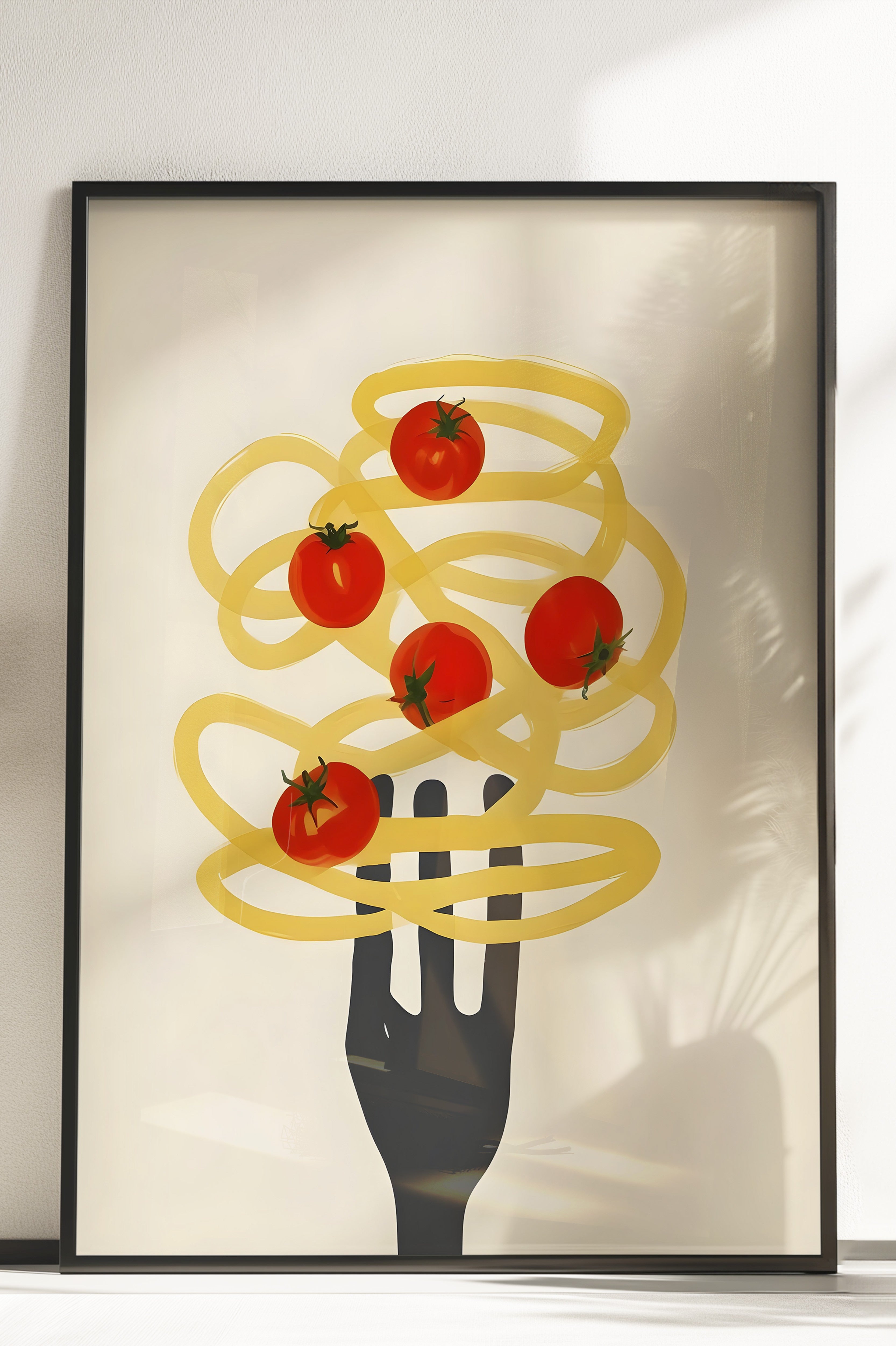 Çerçevesiz Poster, Spaghetti, Comfort Serisi Mutfak Duvar Posteri, NO:109059