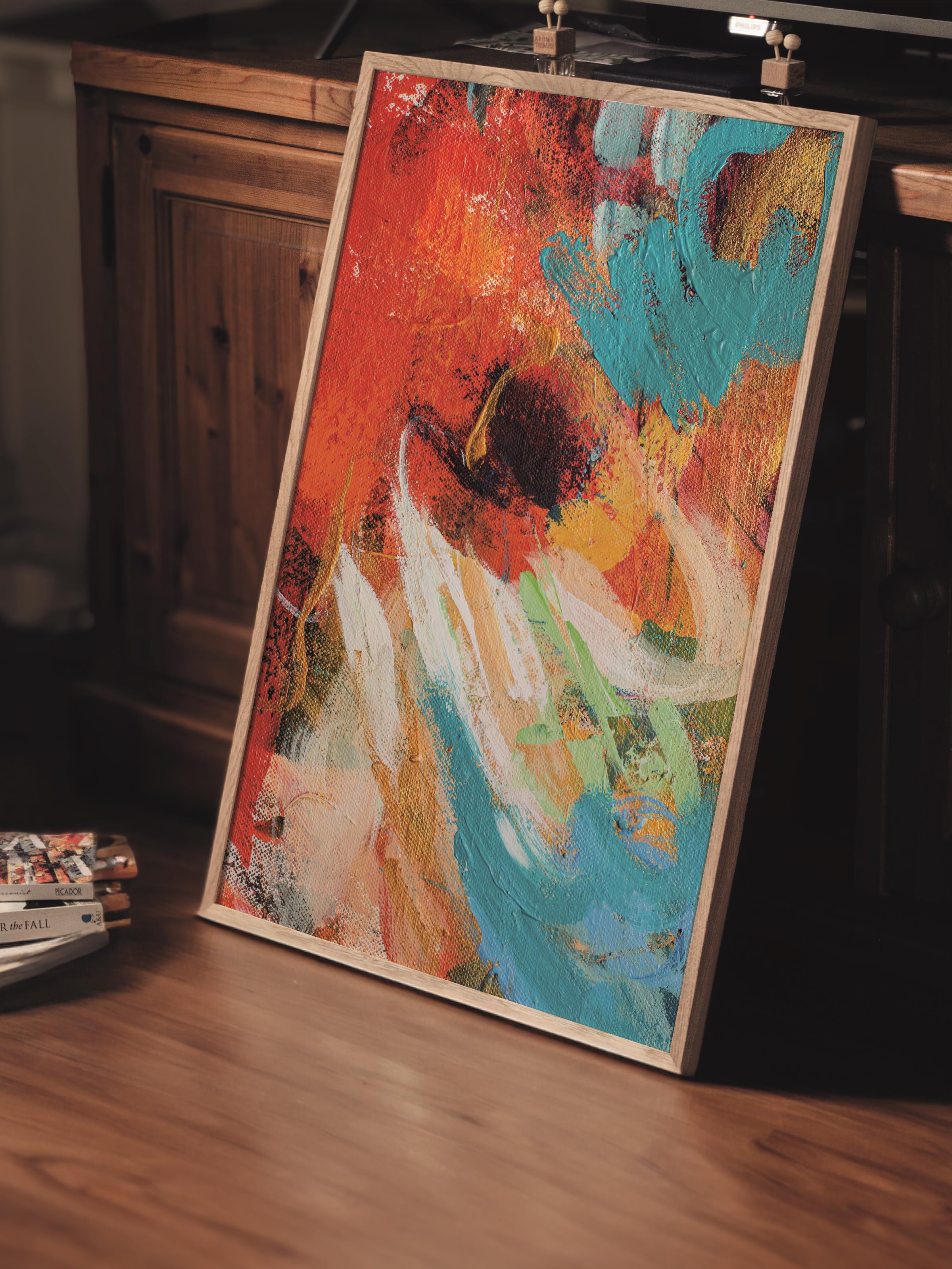 Çerçevesiz Poster Tablo, Duvar Posteri, Kağıt Poster, Abstrak Akış , Maximalist No:232
