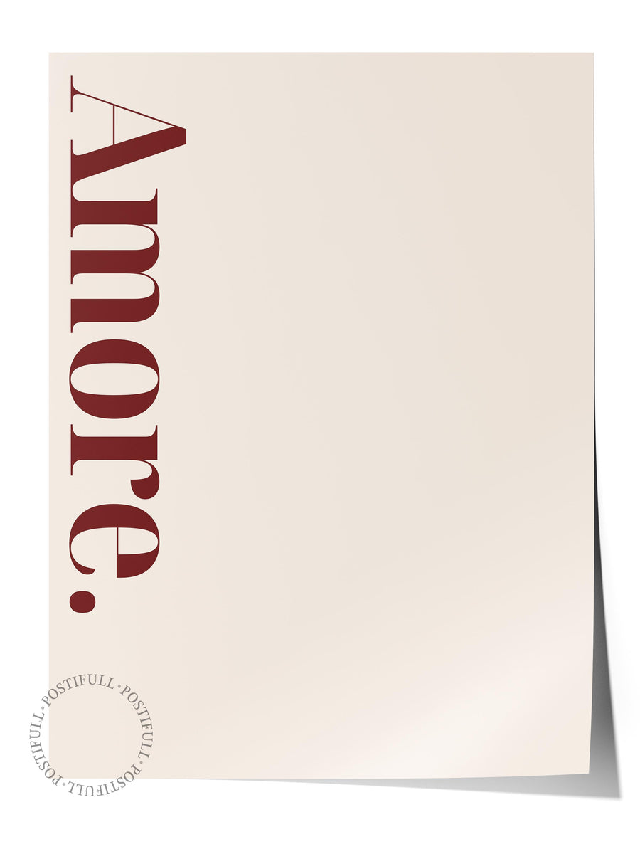 Amore. Maximalist Çerçevesiz Poster