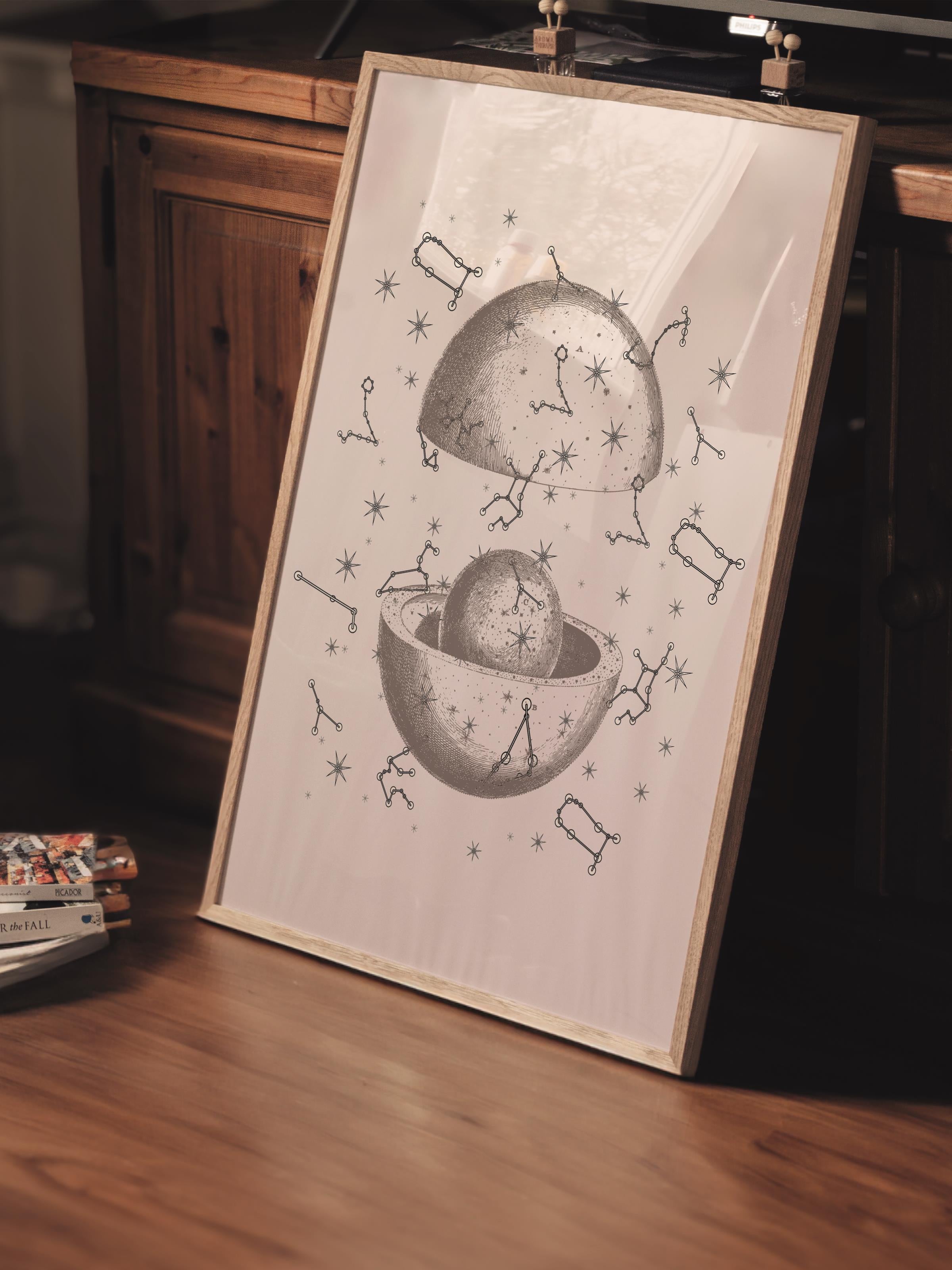 Çerçevesiz Poster Tablo, Duvar Posteri, Kağıt Poster, Zamanın Döngüsü , Maximalist No:187