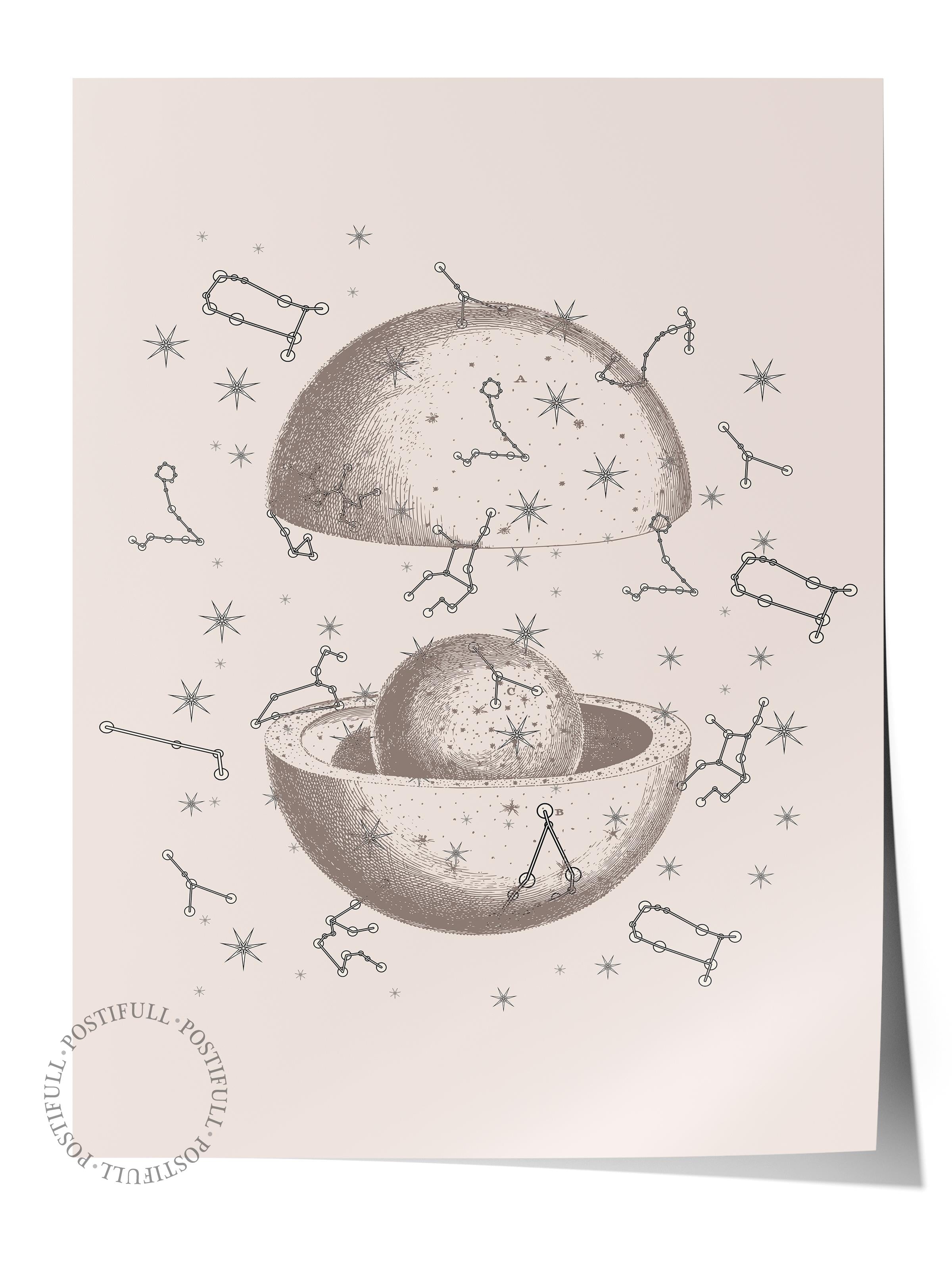 Çerçevesiz Poster Tablo, Duvar Posteri, Kağıt Poster, Zamanın Döngüsü , Maximalist No:187