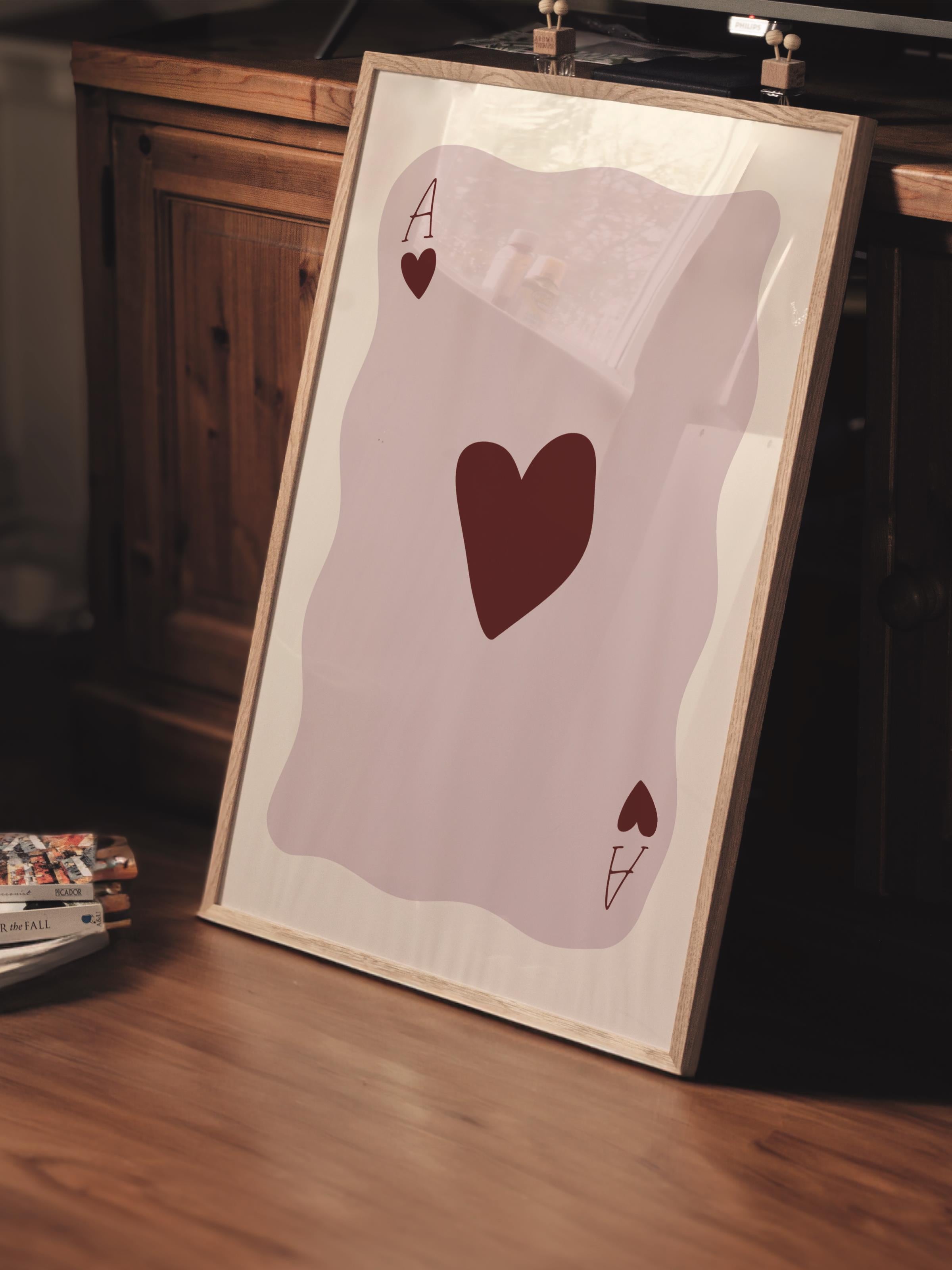 Çerçevesiz Poster Tablo, Duvar Posteri, Kağıt Poster, Aşkın Ası , Maximalist No:238