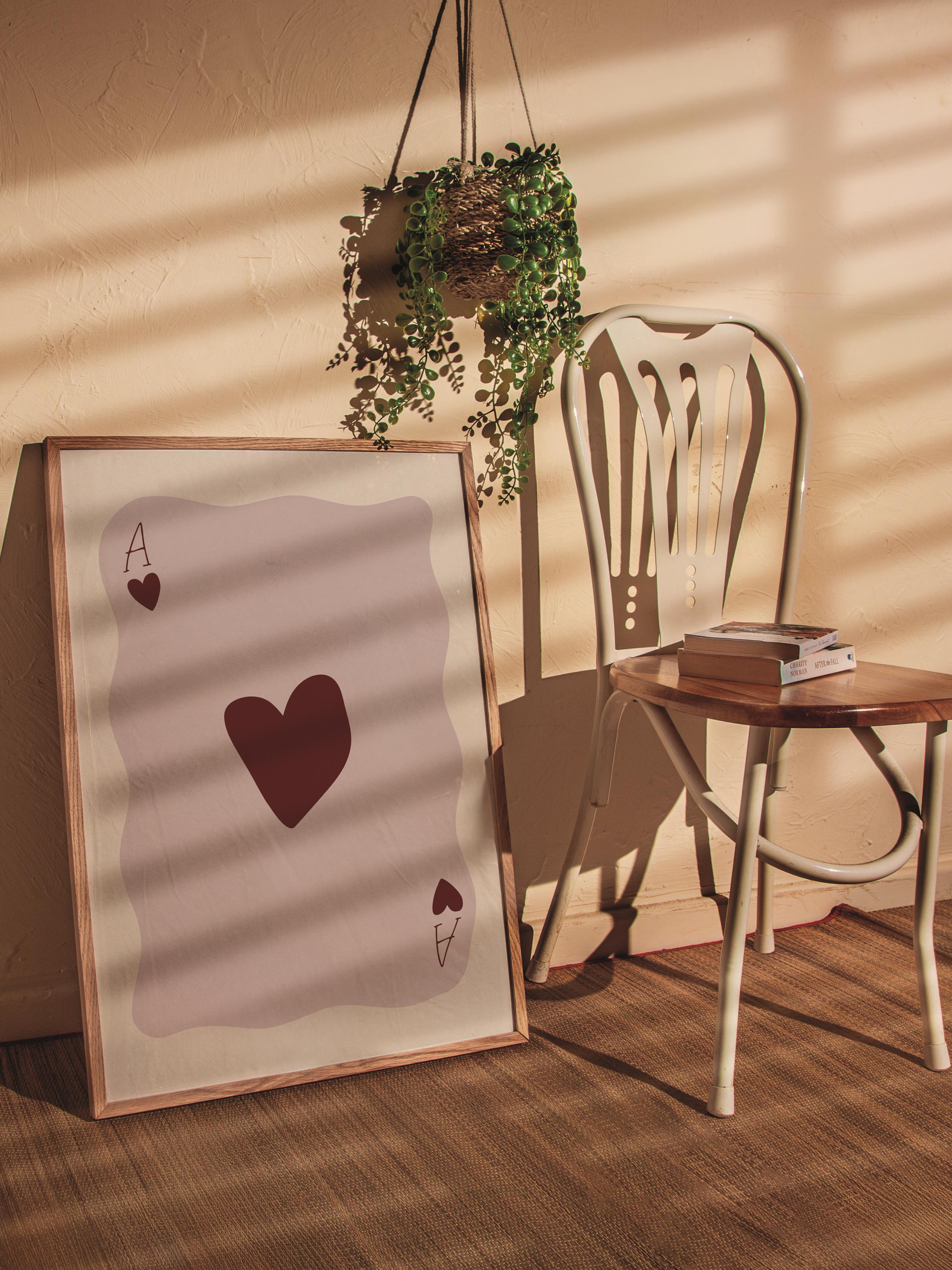 Çerçevesiz Poster Tablo, Duvar Posteri, Kağıt Poster, Aşkın Ası , Maximalist No:238