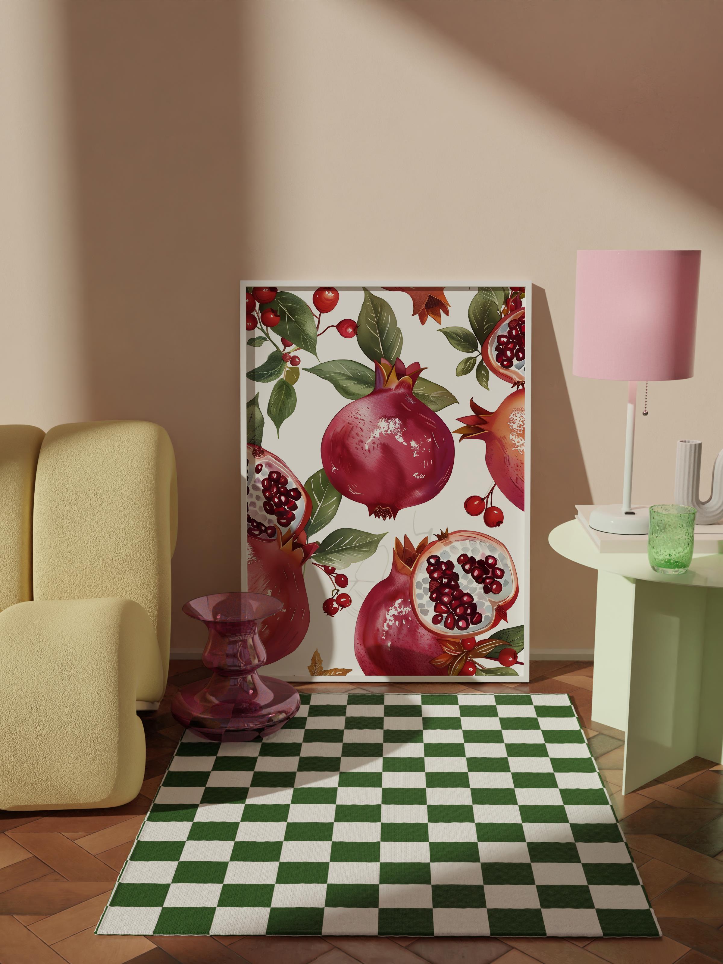 Çerçevesiz Poster Tablo, Duvar Posteri, Kağıt Poster, Nar Zamanı , Maximalist No:124