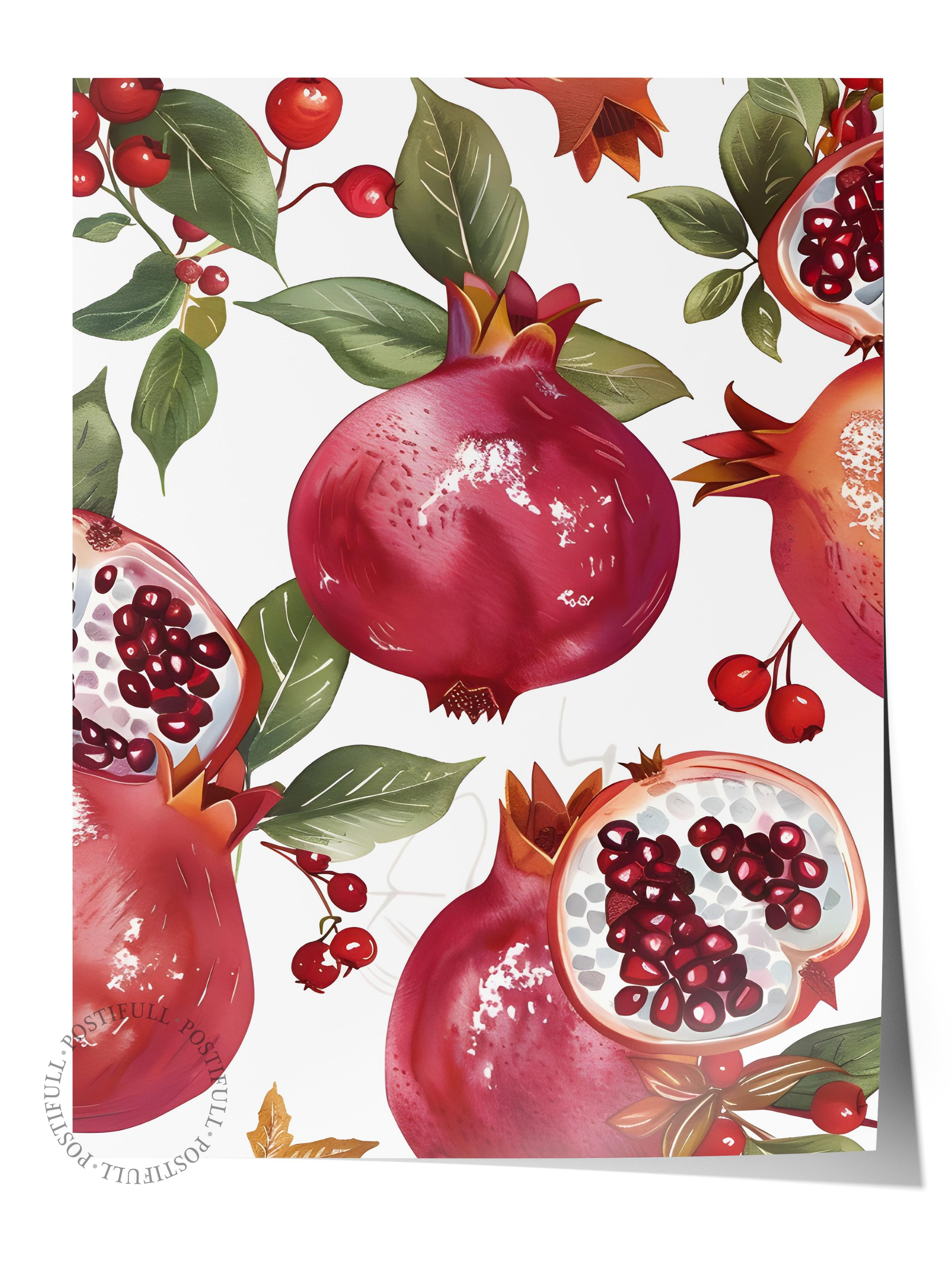 Çerçevesiz Poster Tablo, Duvar Posteri, Kağıt Poster, Nar Zamanı , Maximalist No:124