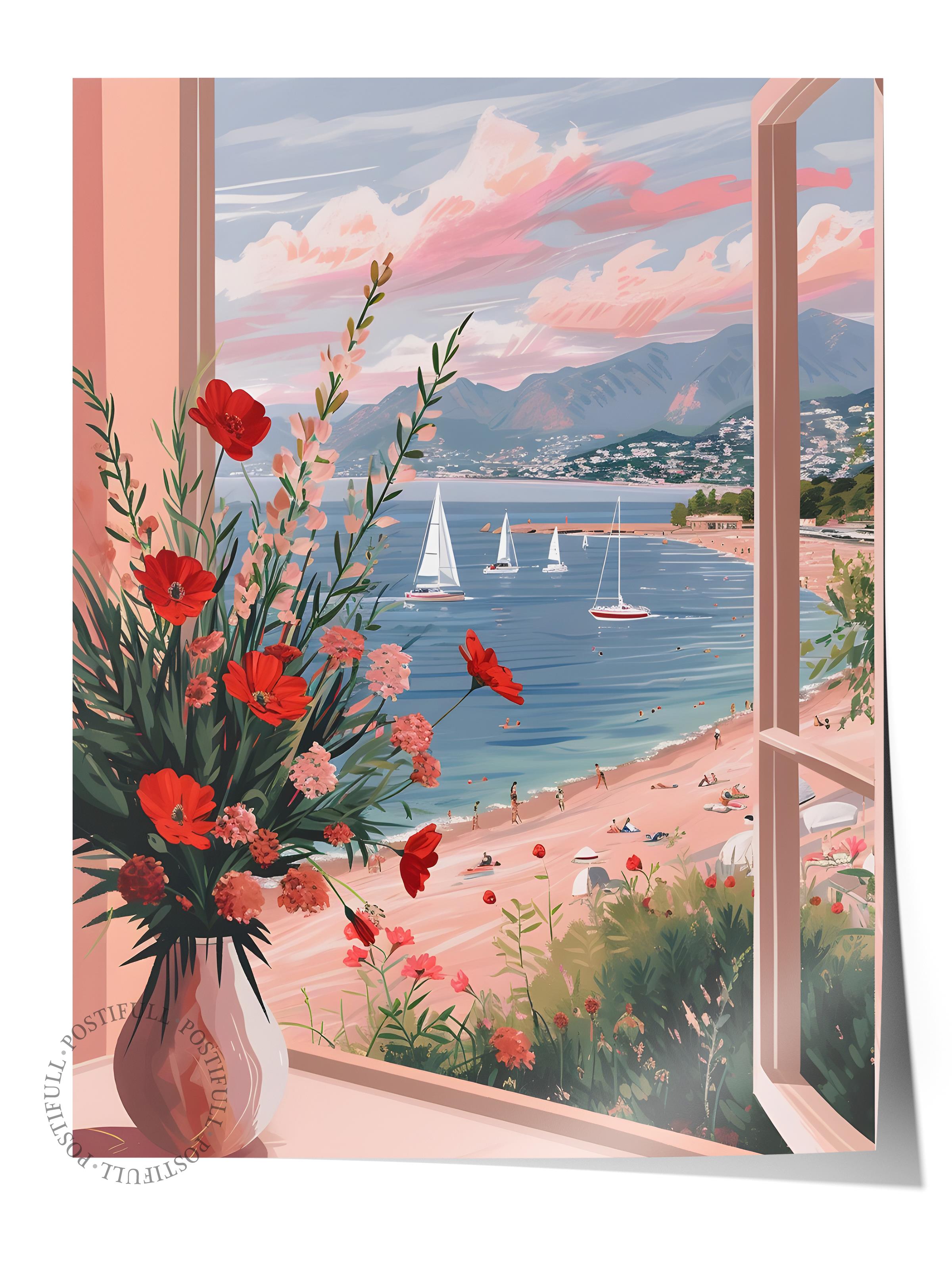 Çerçevesiz Poster Tablo, Duvar Posteri, Kağıt Poster, Kıyı Şeridinde Yansıma , Maximalist No:145
