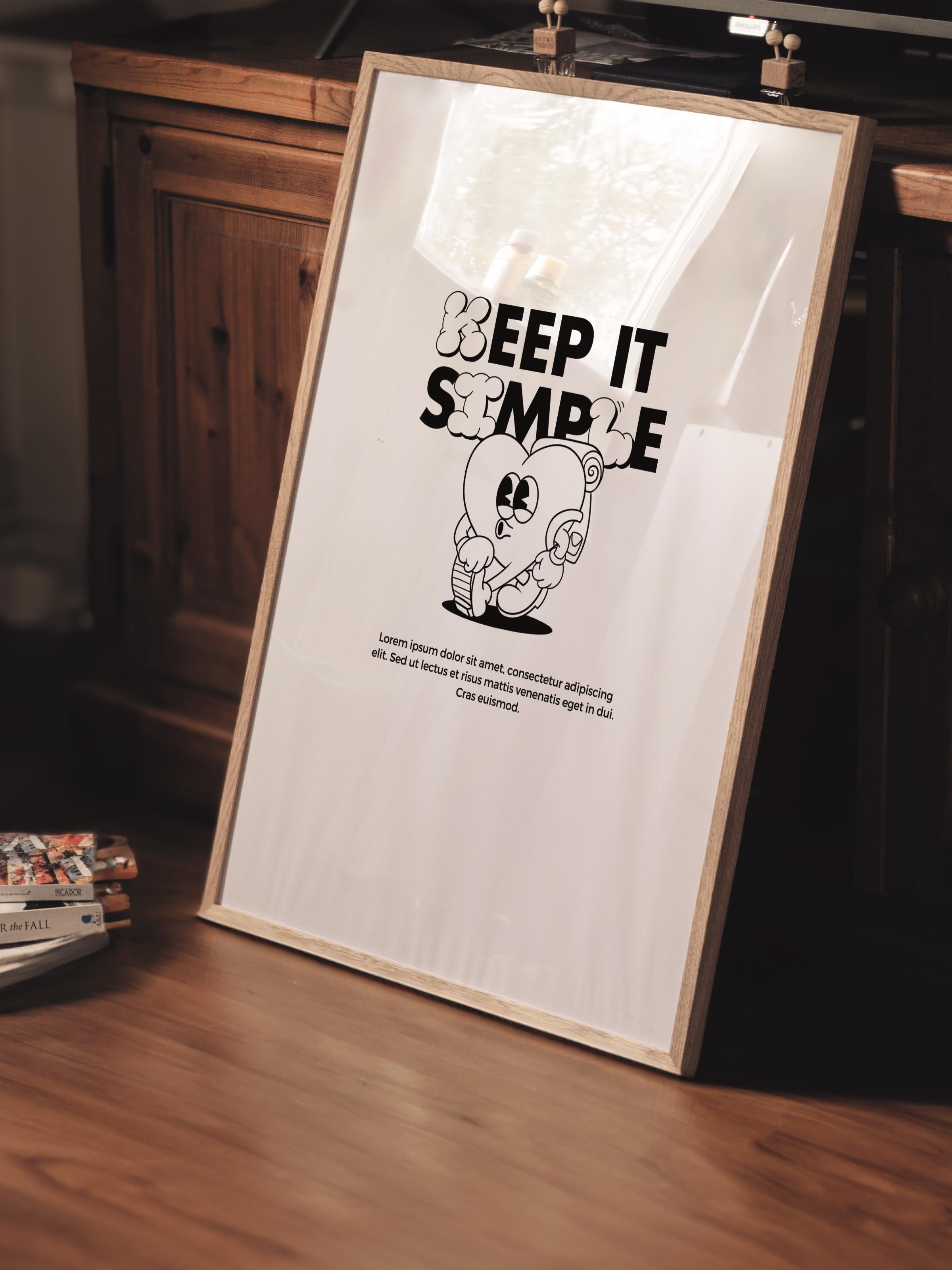 Çerçevesiz Poster Tablo, Duvar Posteri, Kağıt Poster, Sessiz Ol Yazısı , Maximalist No:48