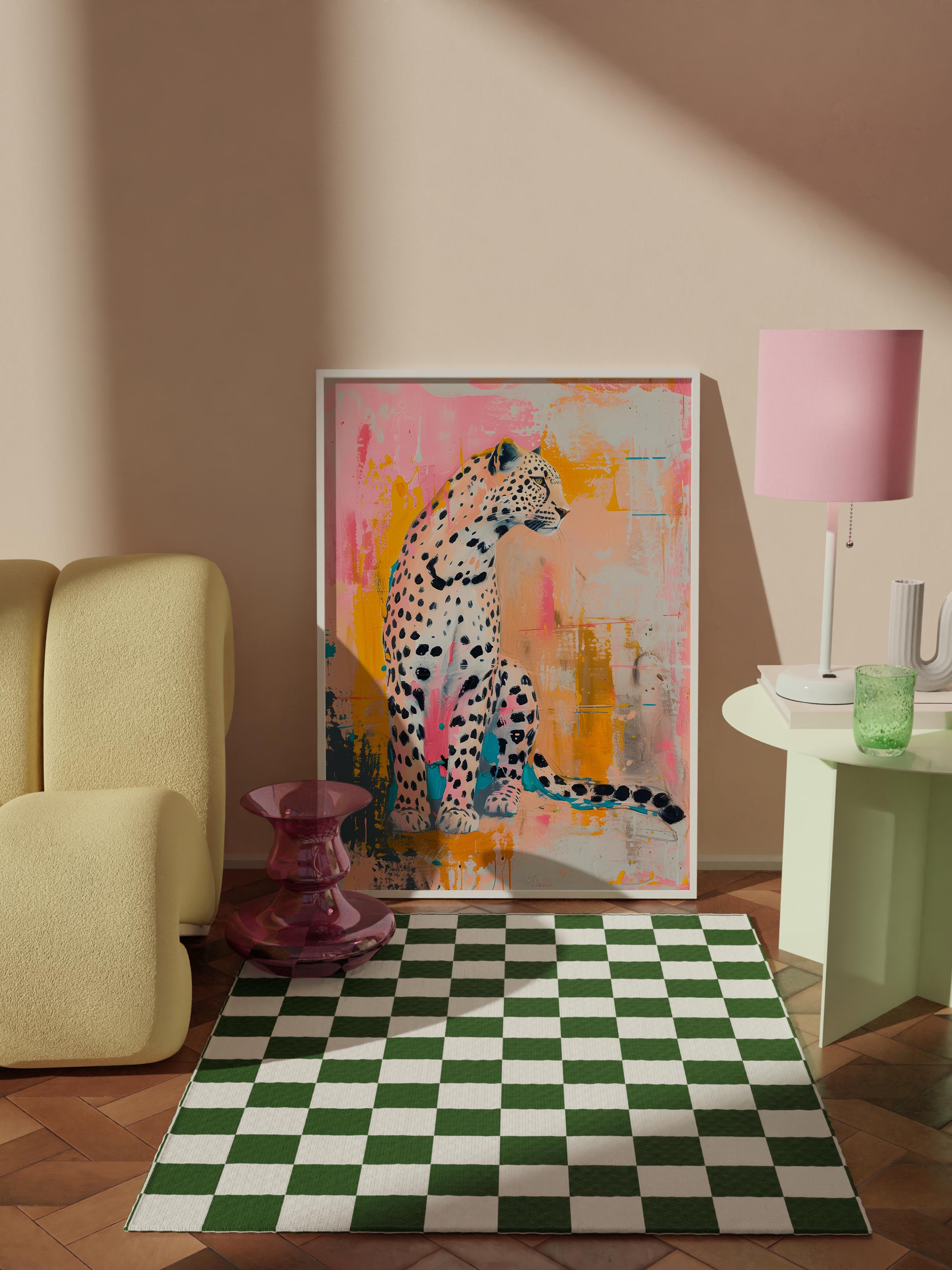 Çerçevesiz Poster Tablo, Duvar Posteri, Kağıt Poster, Cheetah'nın Saklı Dünyası , Maximalist No:148
