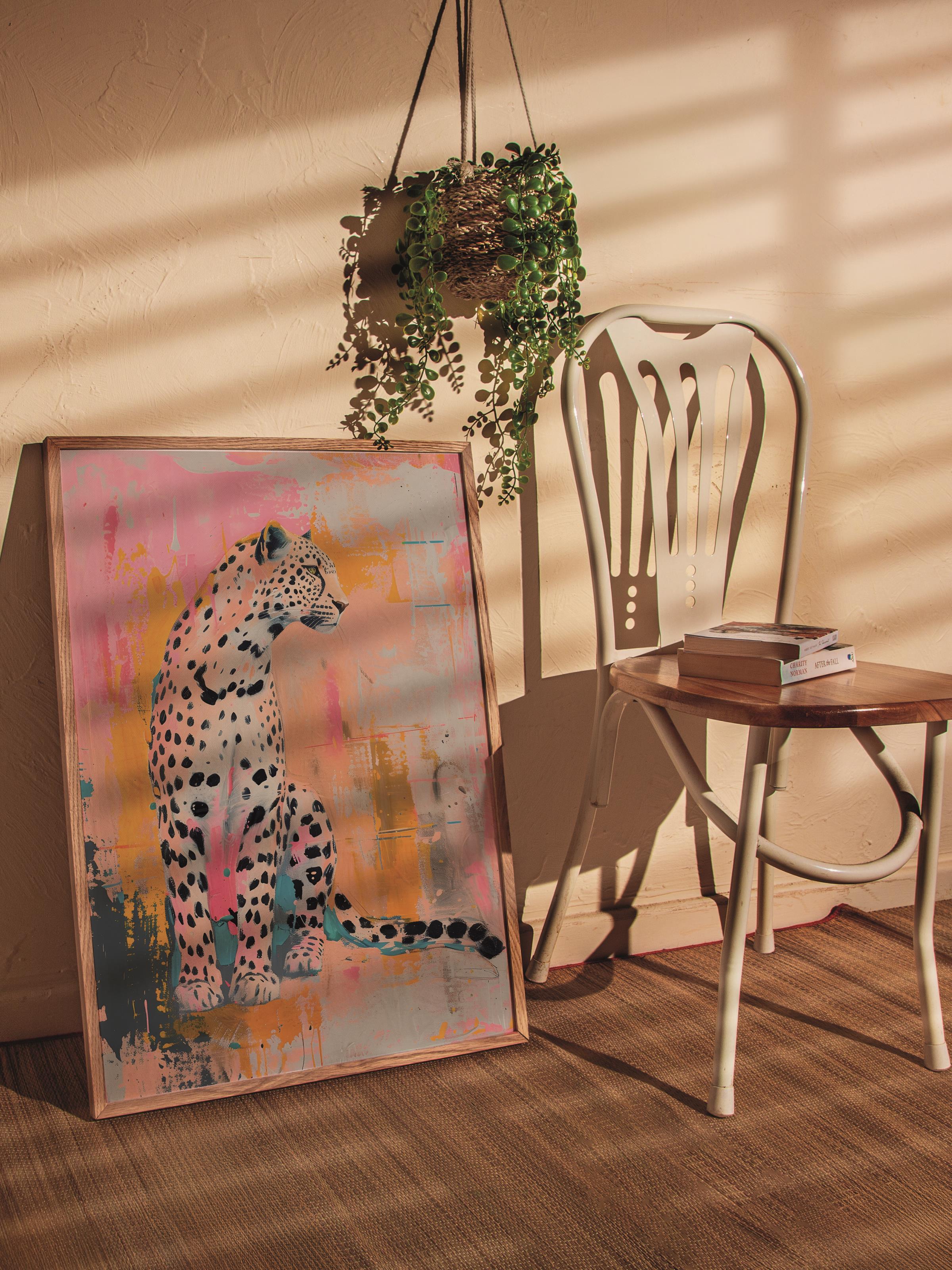 Çerçevesiz Poster Tablo, Duvar Posteri, Kağıt Poster, Cheetah'nın Saklı Dünyası , Maximalist No:148