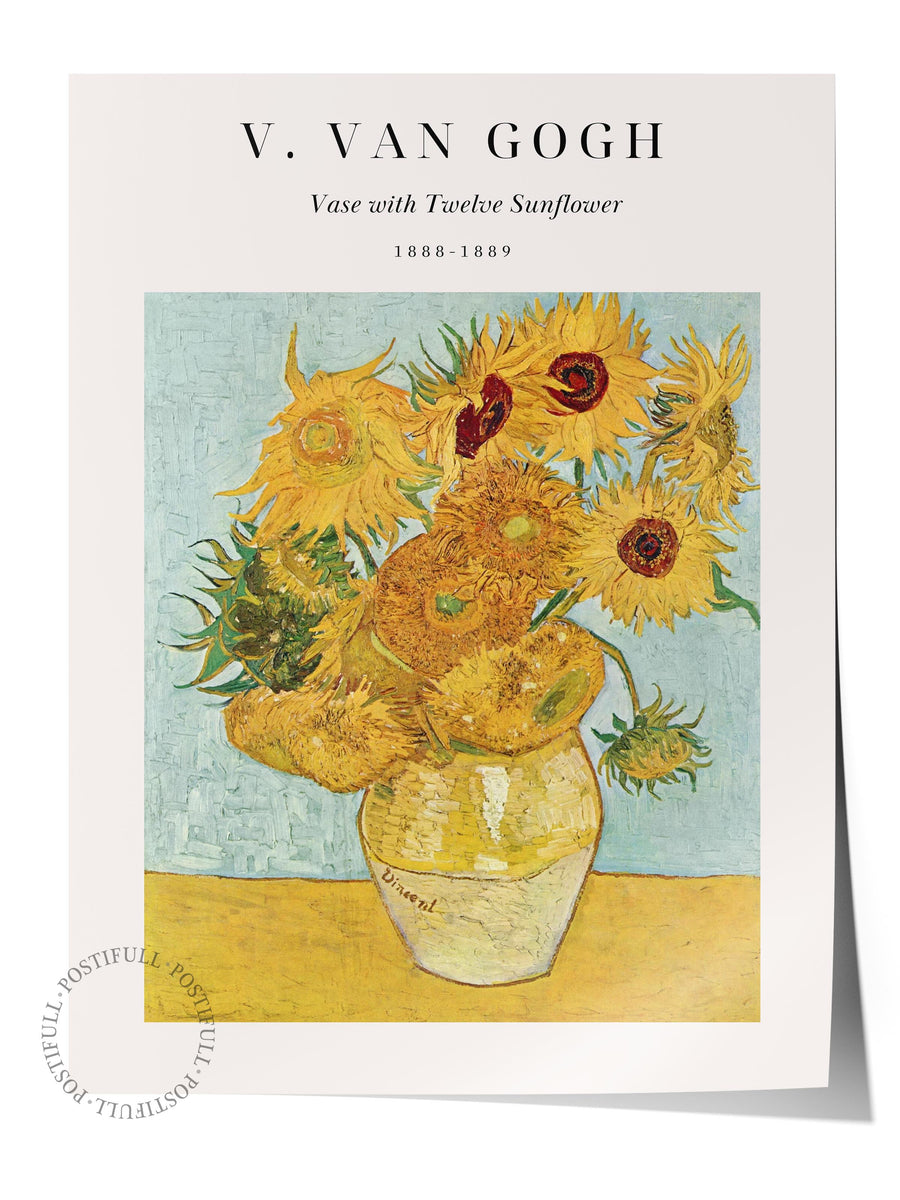 Vase with Twelve Sunflower Maximalist Çerçevesiz Poster