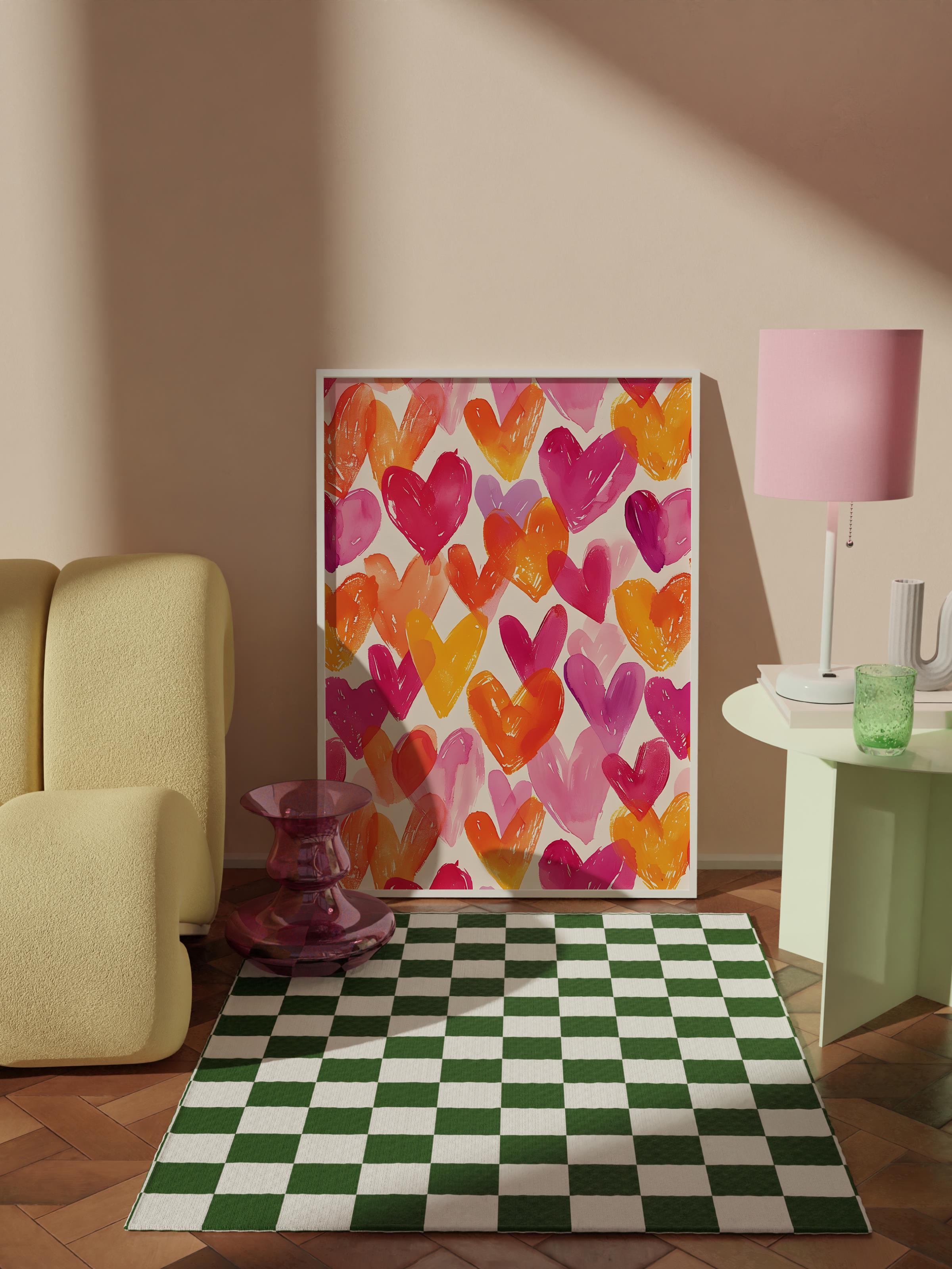 Çerçevesiz Poster Tablo, Duvar Posteri, Kağıt Poster, Aşk Bahçesi , Maximalist No:139