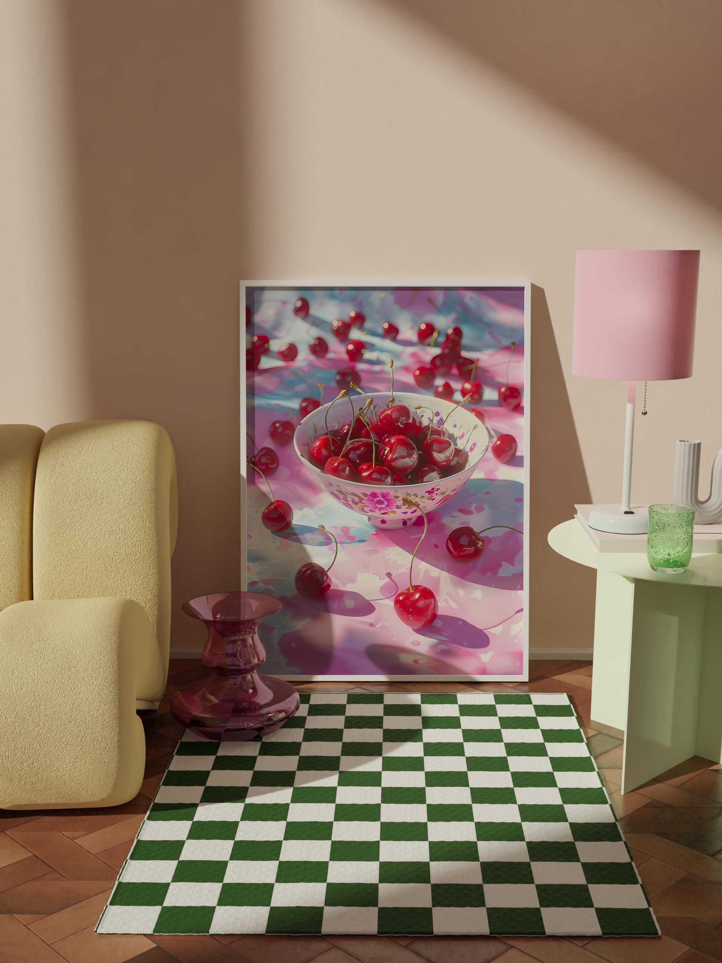 Çerçevesiz Poster Tablo, Duvar Posteri, Kağıt Poster, Vişne Düşleri , Maximalist No:106