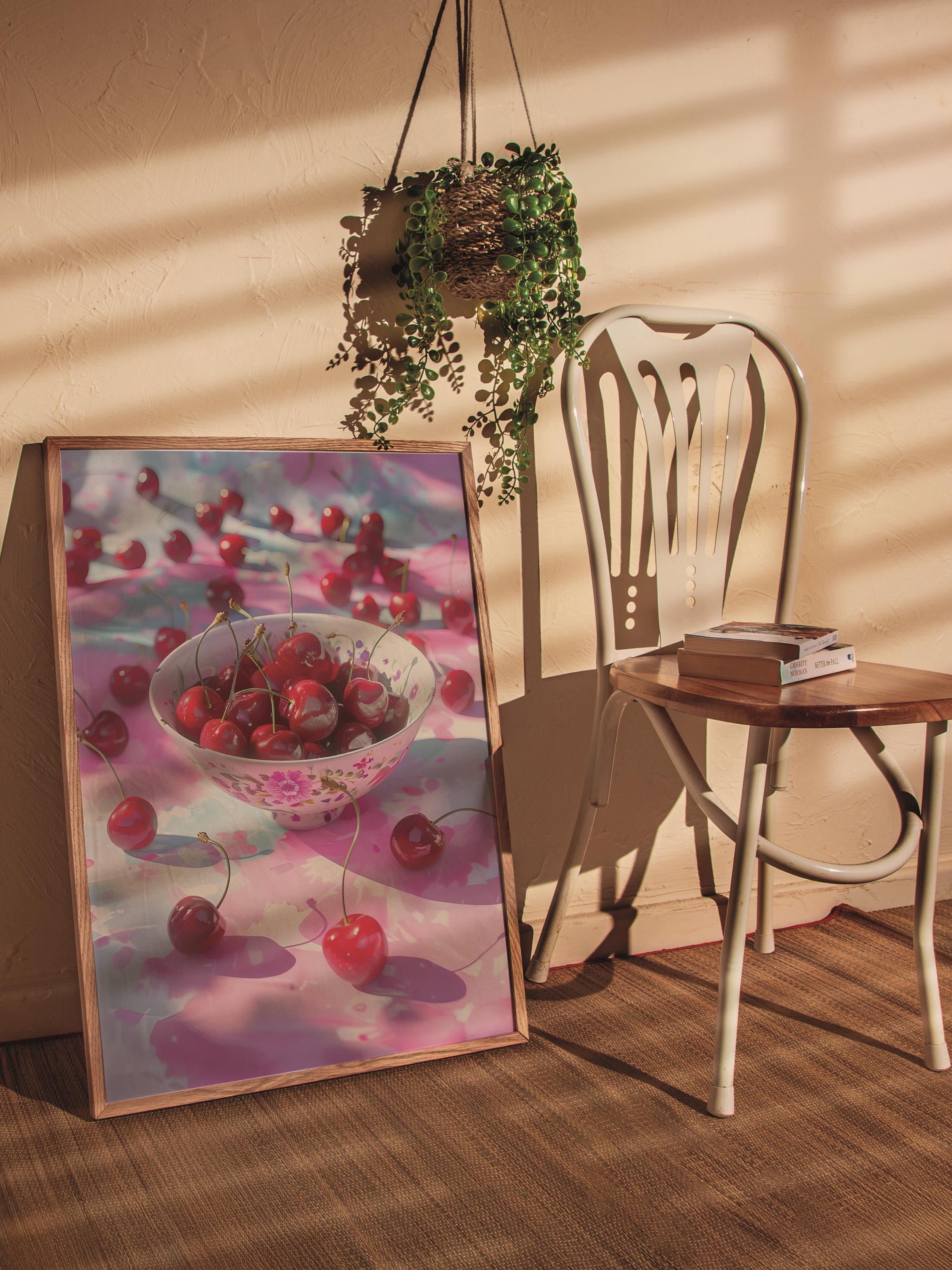 Çerçevesiz Poster Tablo, Duvar Posteri, Kağıt Poster, Vişne Düşleri , Maximalist No:106