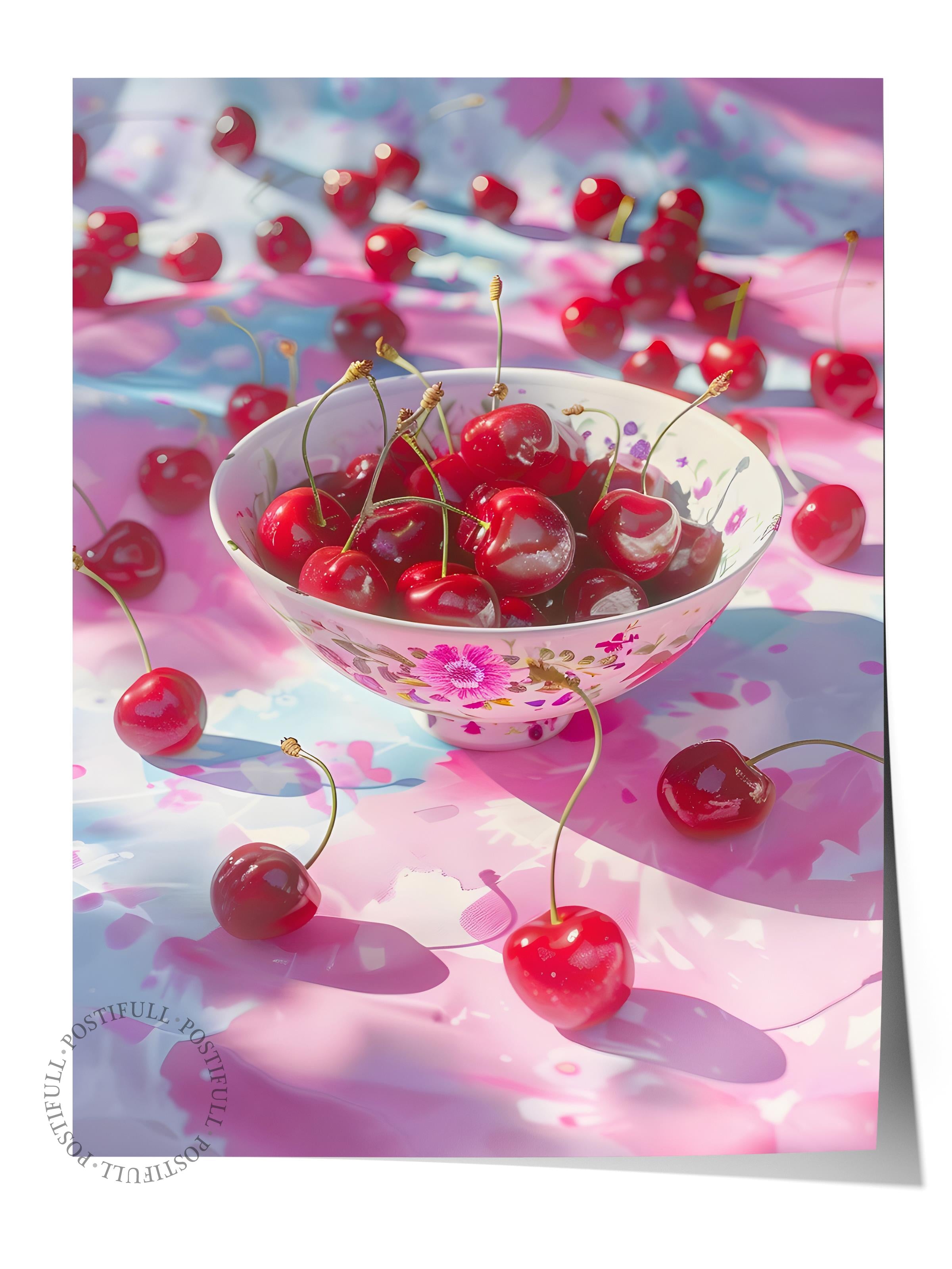 Çerçevesiz Poster Tablo, Duvar Posteri, Kağıt Poster, Vişne Düşleri , Maximalist No:106