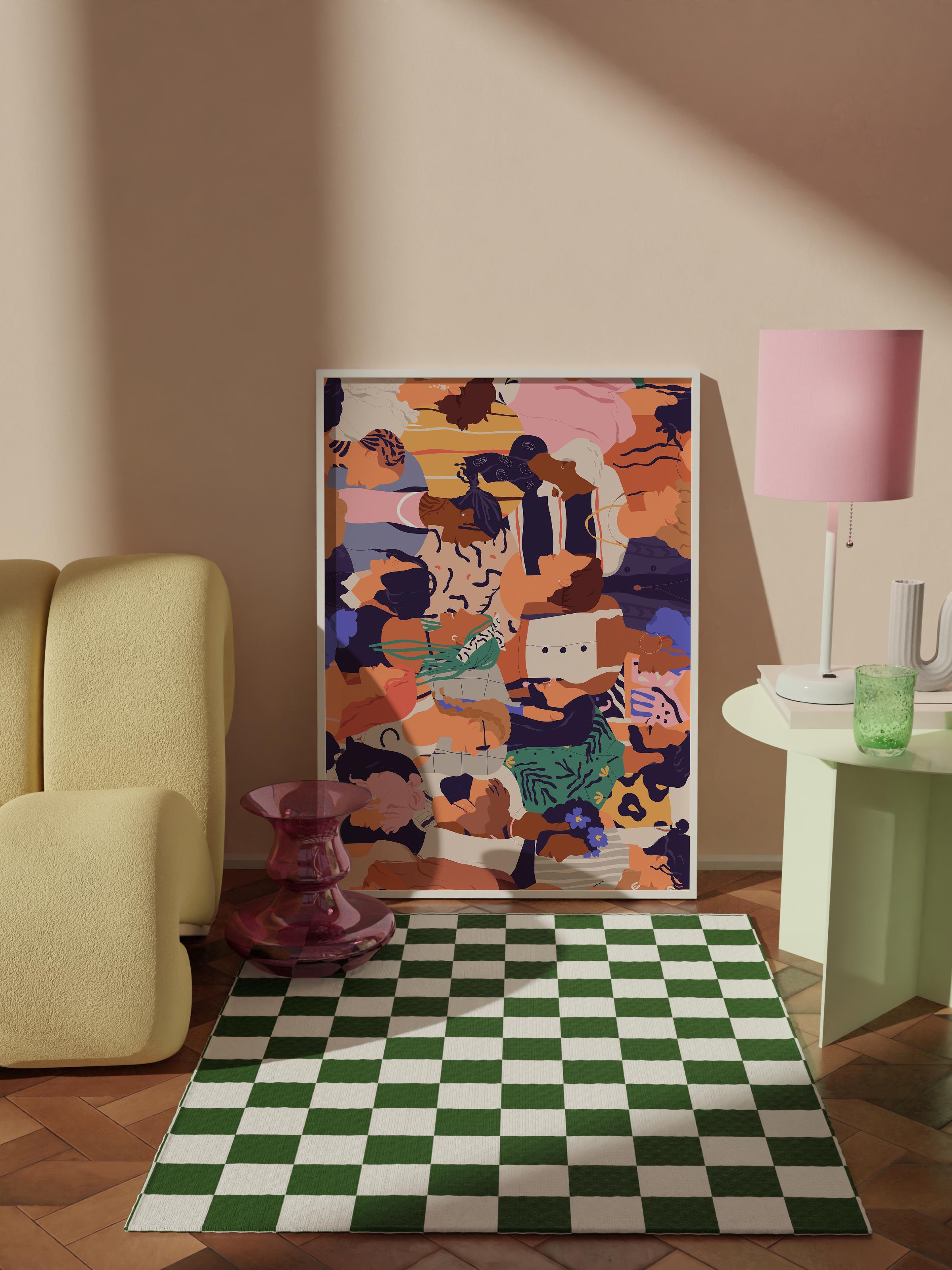 Çerçevesiz Poster Tablo, Duvar Posteri, Kağıt Poster, Figüratif Karışım , Maximalist No:220