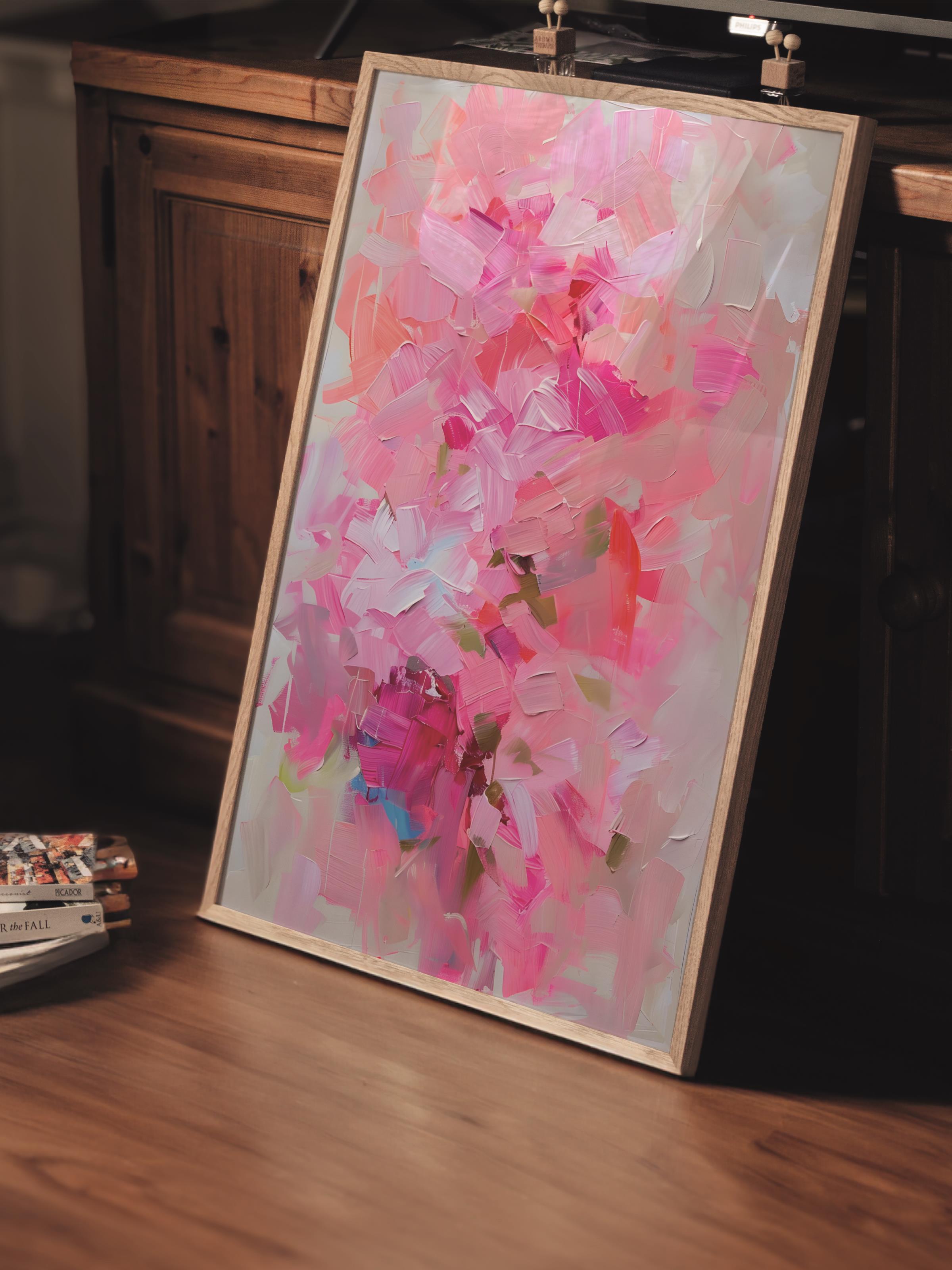 Çerçevesiz Poster Tablo, Duvar Posteri, Kağıt Poster, Pastel Bahar Esintisi , Maximalist No:129