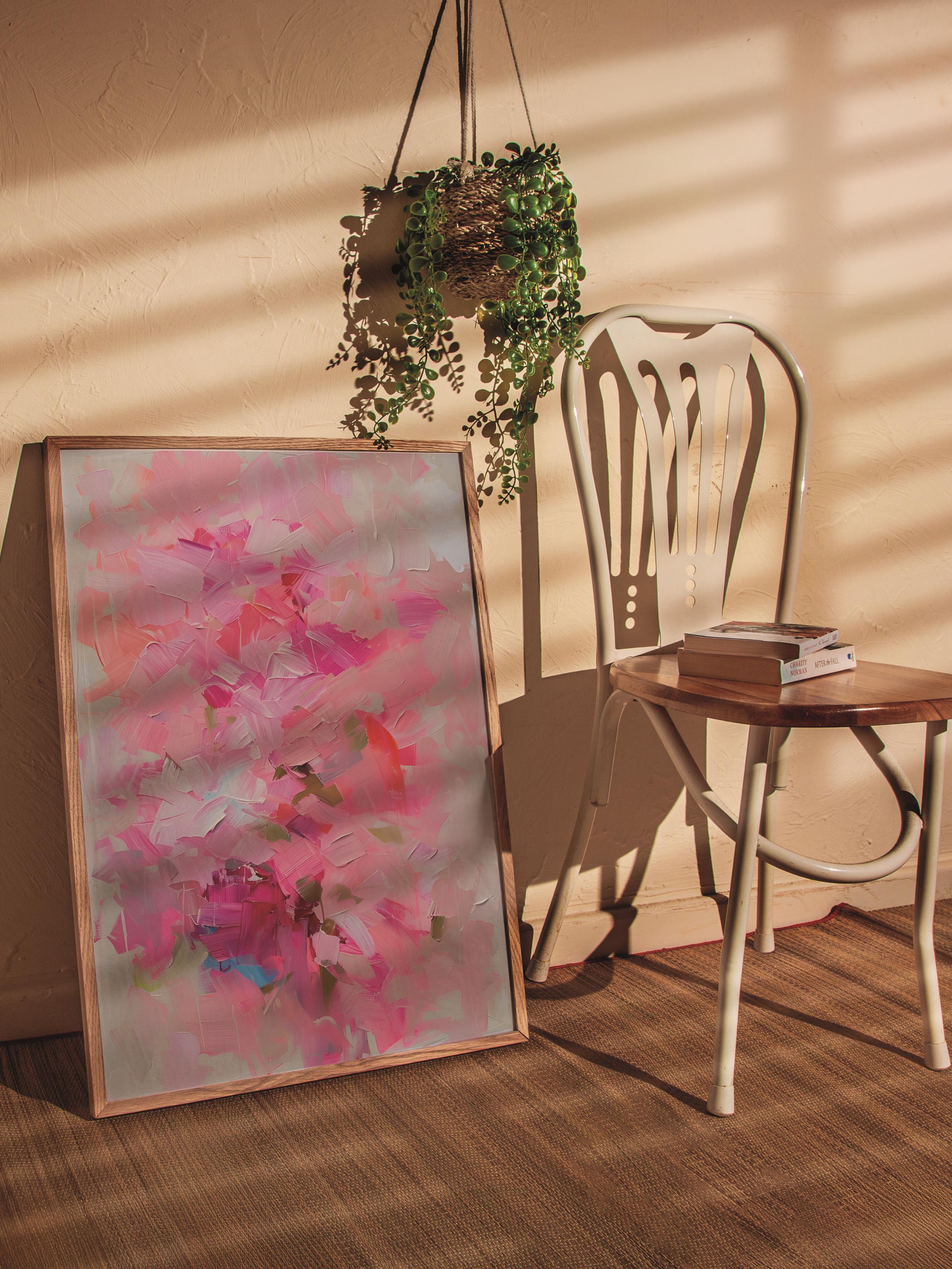 Çerçevesiz Poster Tablo, Duvar Posteri, Kağıt Poster, Pastel Bahar Esintisi , Maximalist No:129