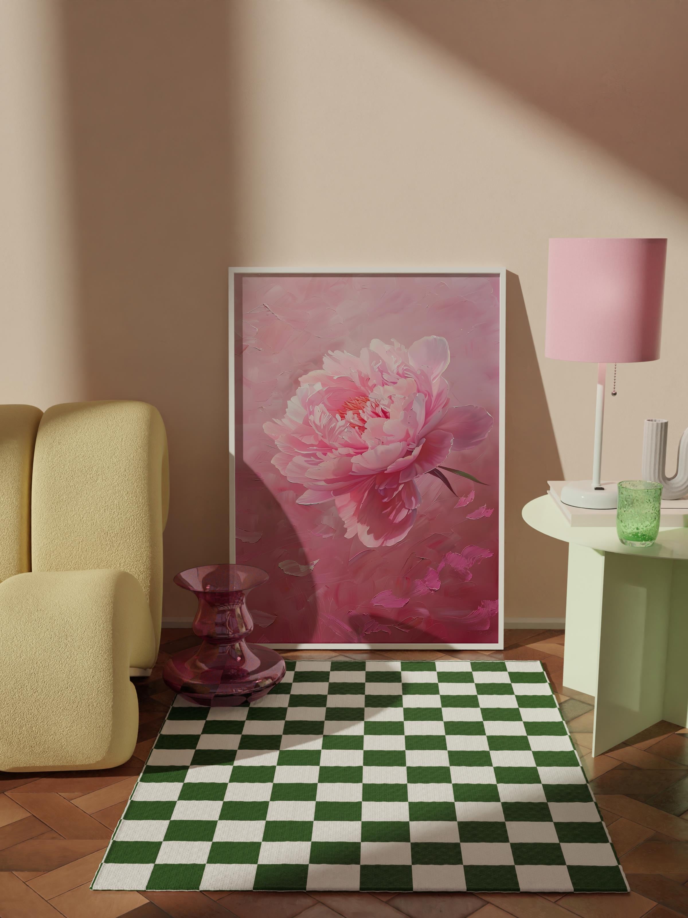 Çerçevesiz Poster Tablo, Duvar Posteri, Kağıt Poster, Pembe Gül Rapsodisi , Maximalist No:66