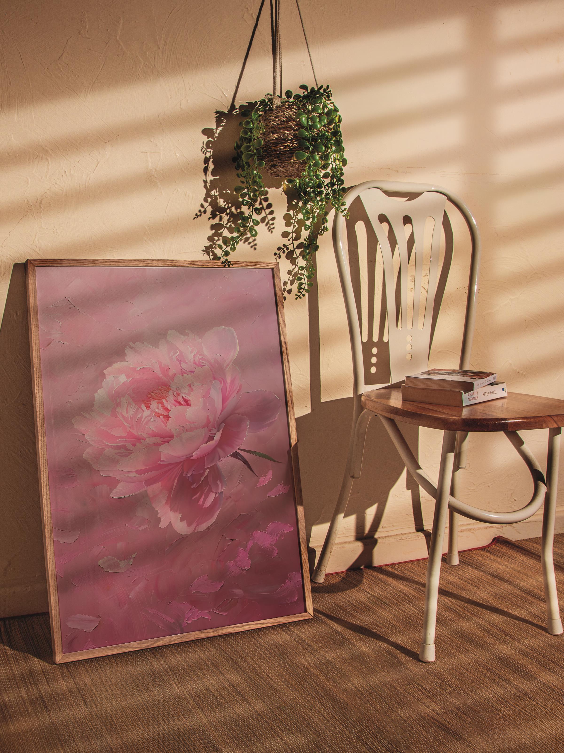 Çerçevesiz Poster Tablo, Duvar Posteri, Kağıt Poster, Pembe Gül Rapsodisi , Maximalist No:66