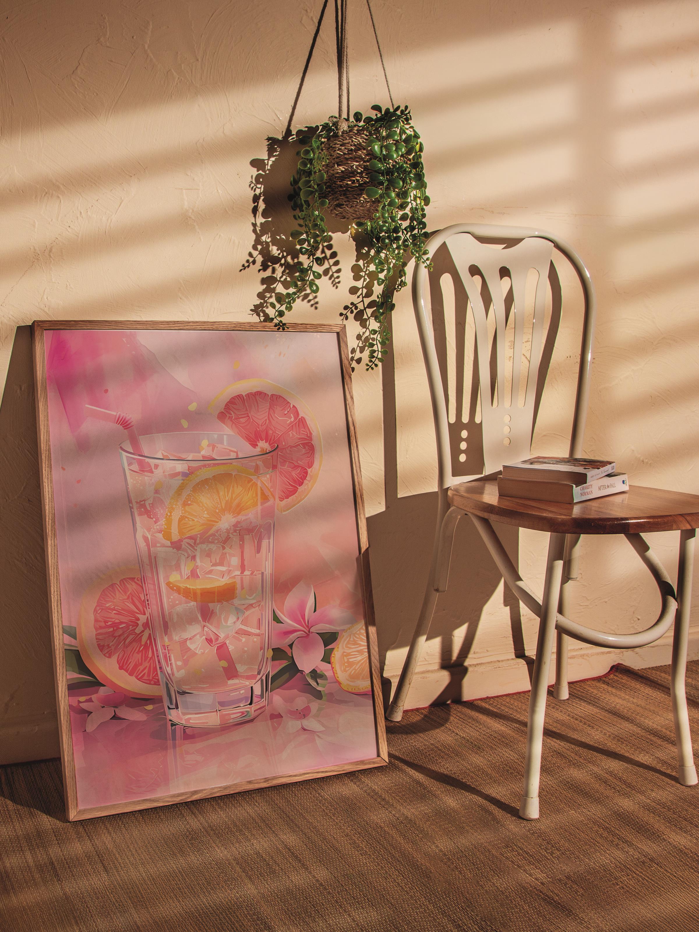 Çerçevesiz Poster Tablo, Duvar Posteri, Kağıt Poster, Yaz Kokteyli , Maximalist No:174