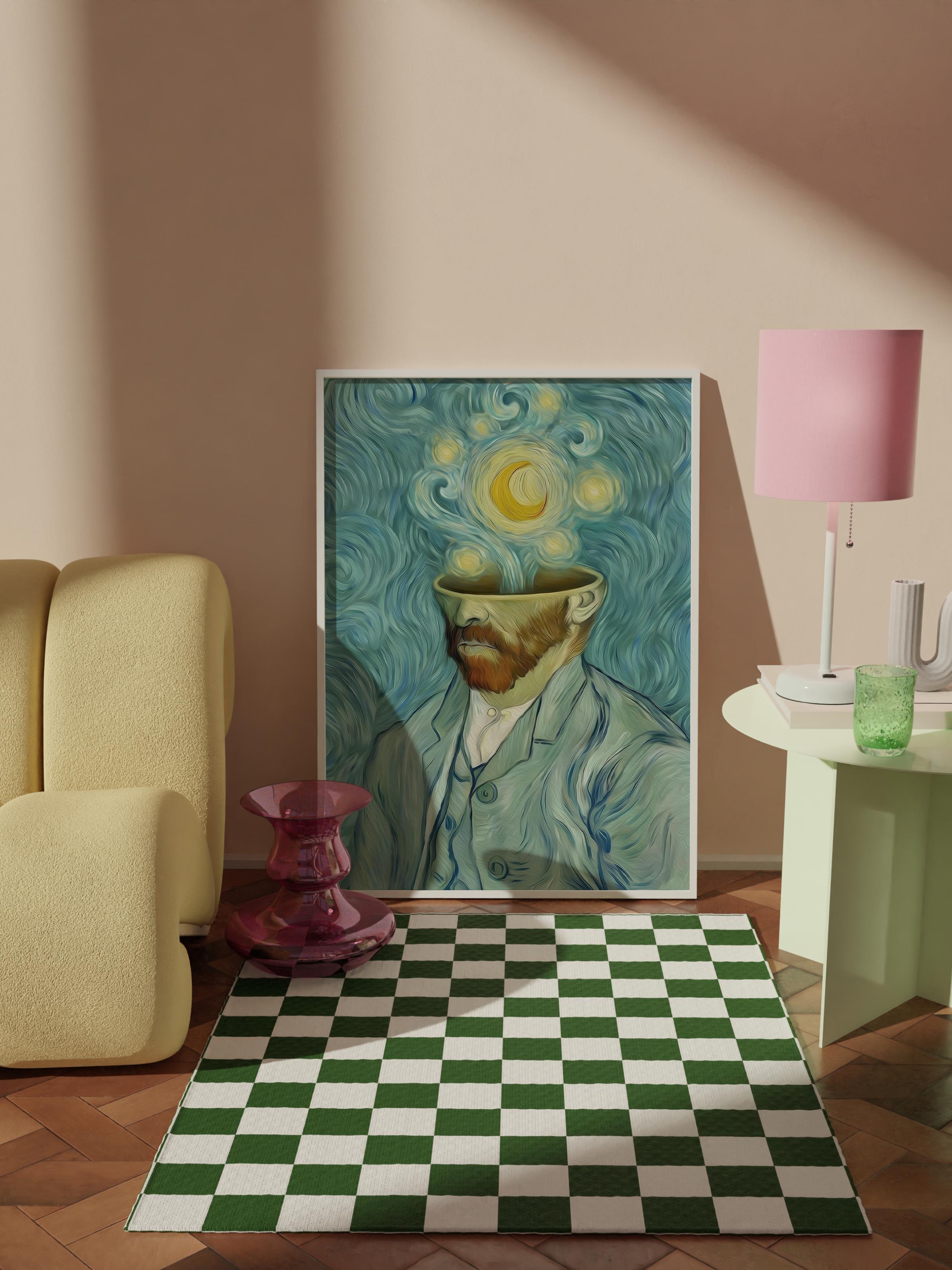 Çerçevesiz Poster Tablo, Duvar Posteri, Kağıt Poster, Düşünen Adam , Maximalist No:245