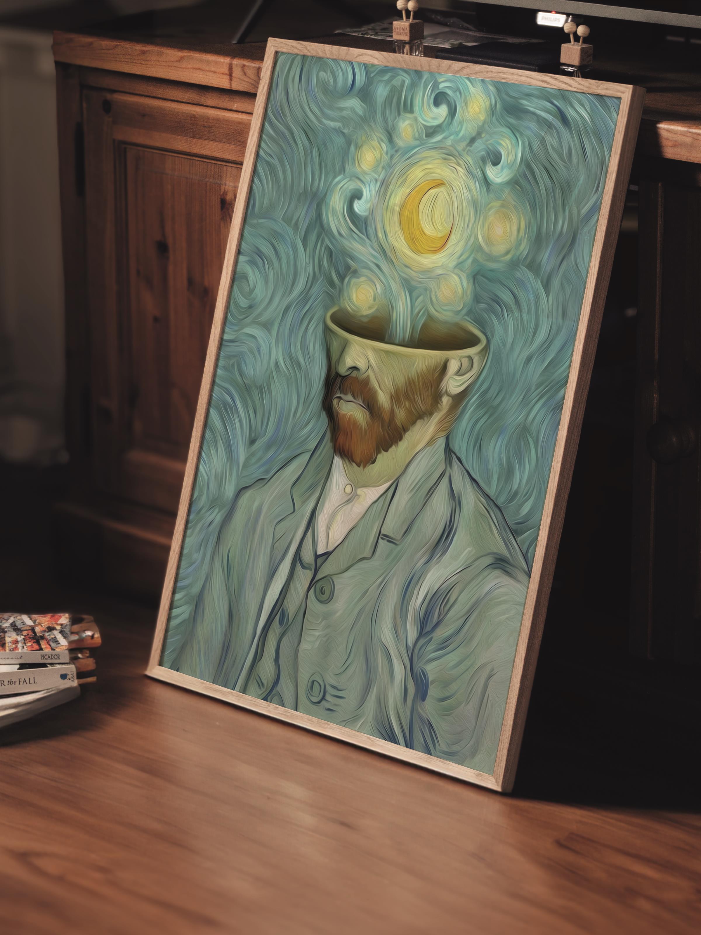 Çerçevesiz Poster Tablo, Duvar Posteri, Kağıt Poster, Düşünen Adam , Maximalist No:245