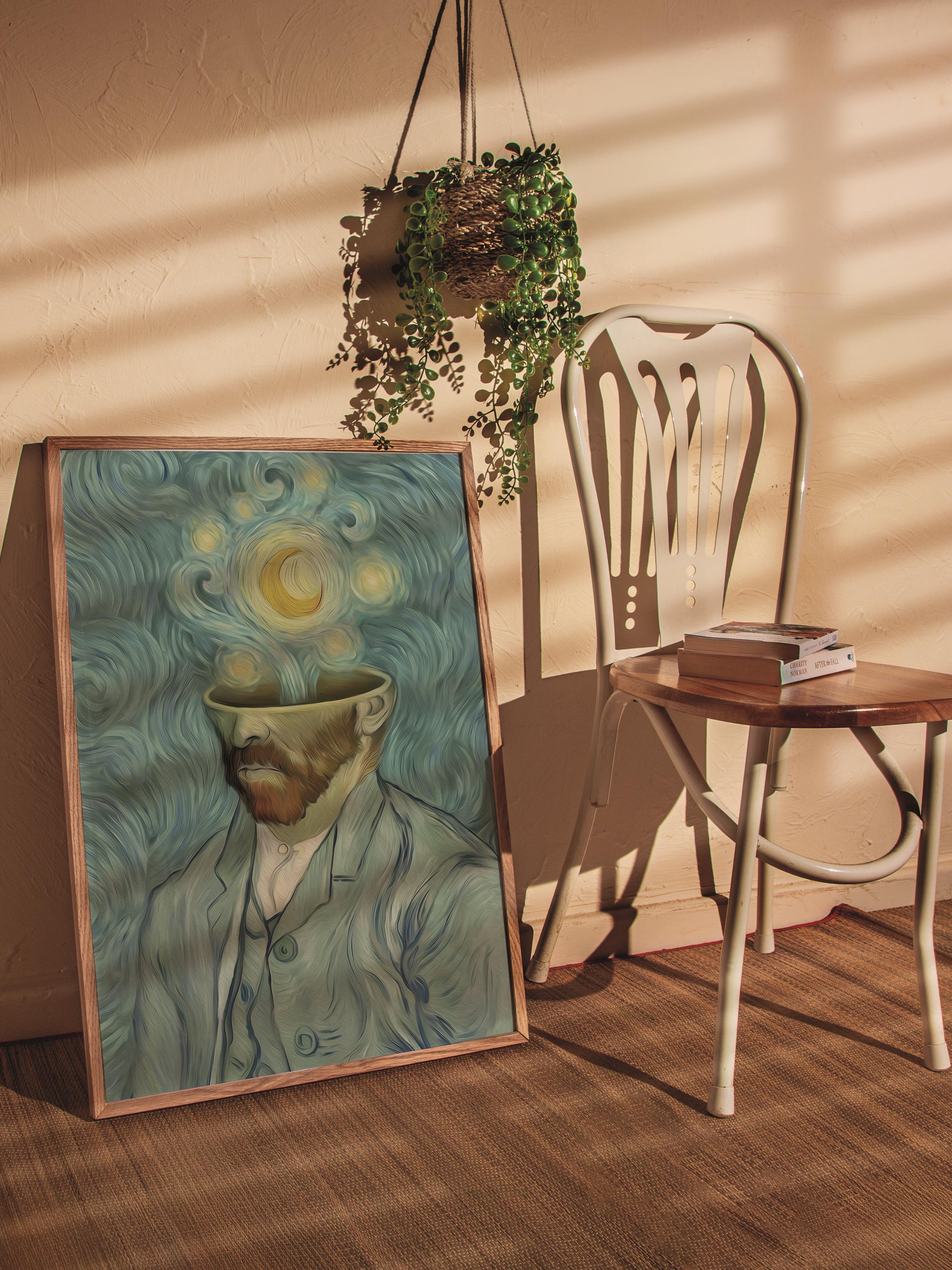 Çerçevesiz Poster Tablo, Duvar Posteri, Kağıt Poster, Düşünen Adam , Maximalist No:245