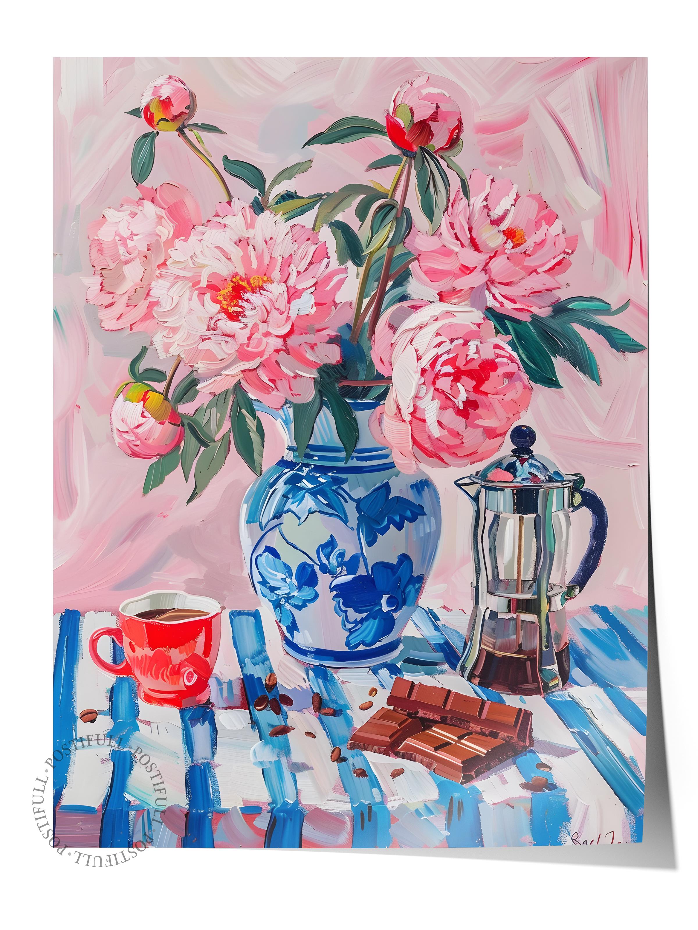 Çerçevesiz Poster Tablo, Duvar Posteri, Kağıt Poster, Çay Zamanı , Maximalist No:89