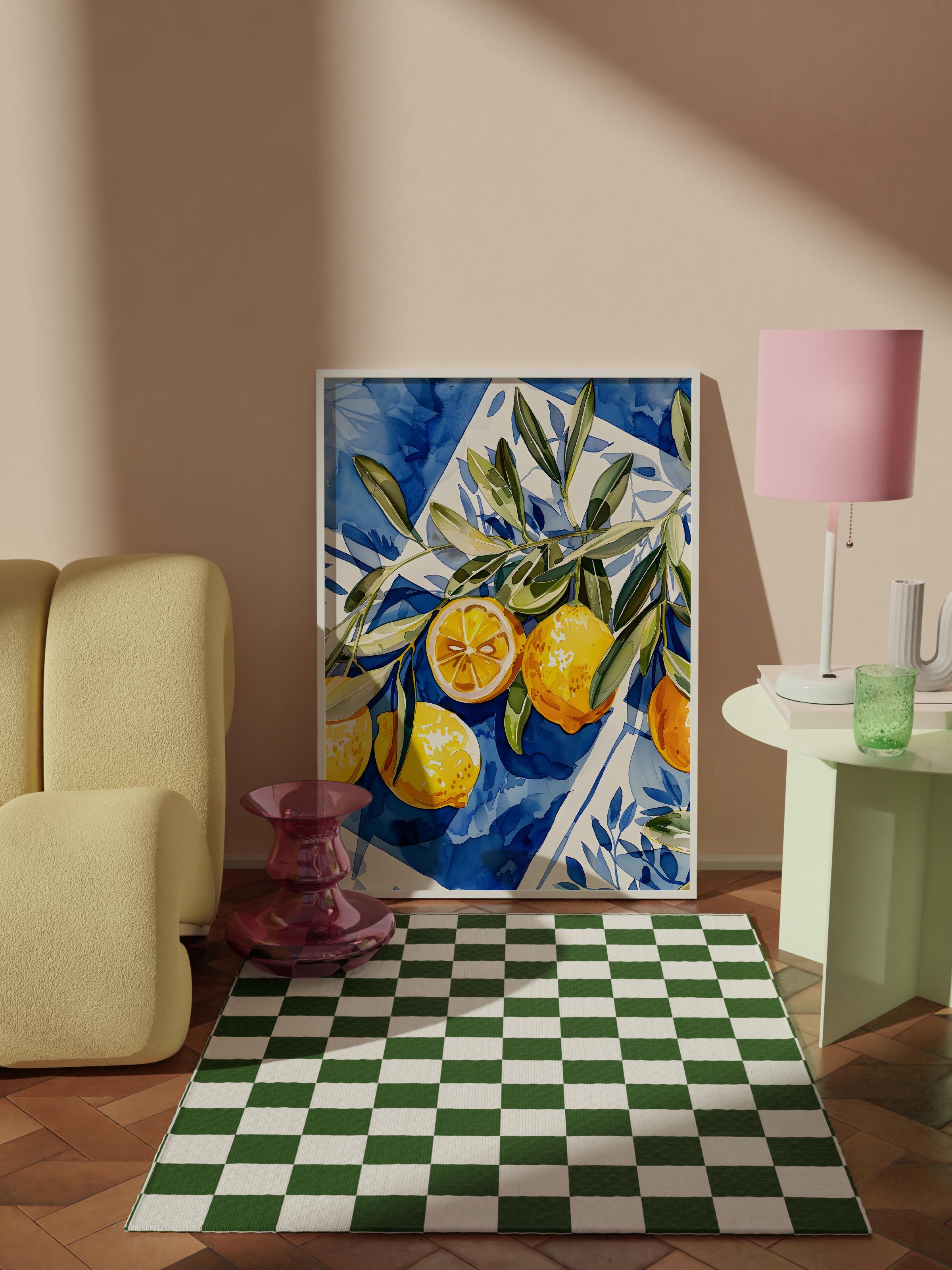 Çerçevesiz Poster Tablo, Duvar Posteri, Kağıt Poster, Limon Zamanı , Maximalist No:123