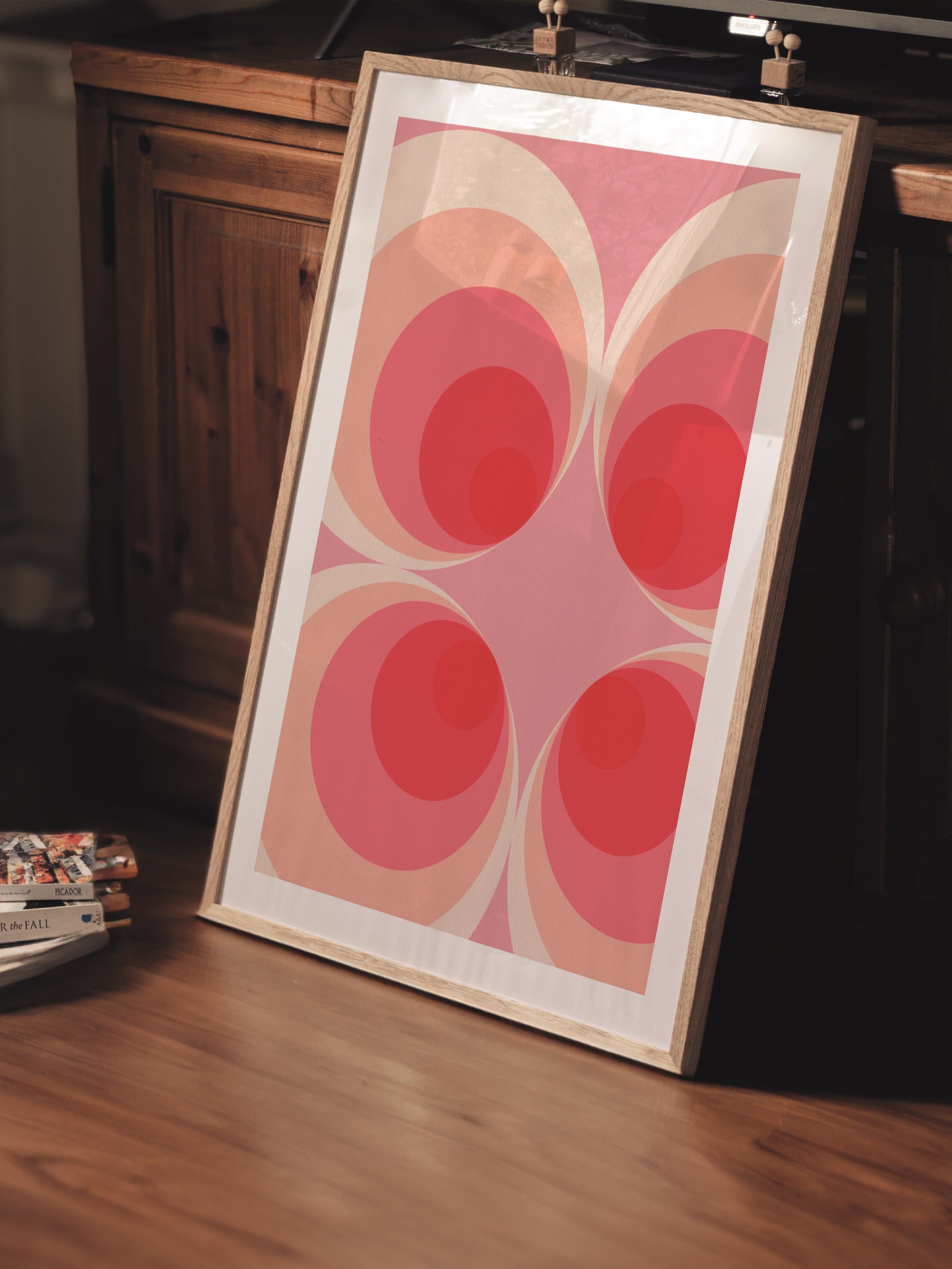 Çerçevesiz Poster Tablo, Duvar Posteri, Kağıt Poster, Daireler Kompozisyonu , Maximalist No:24