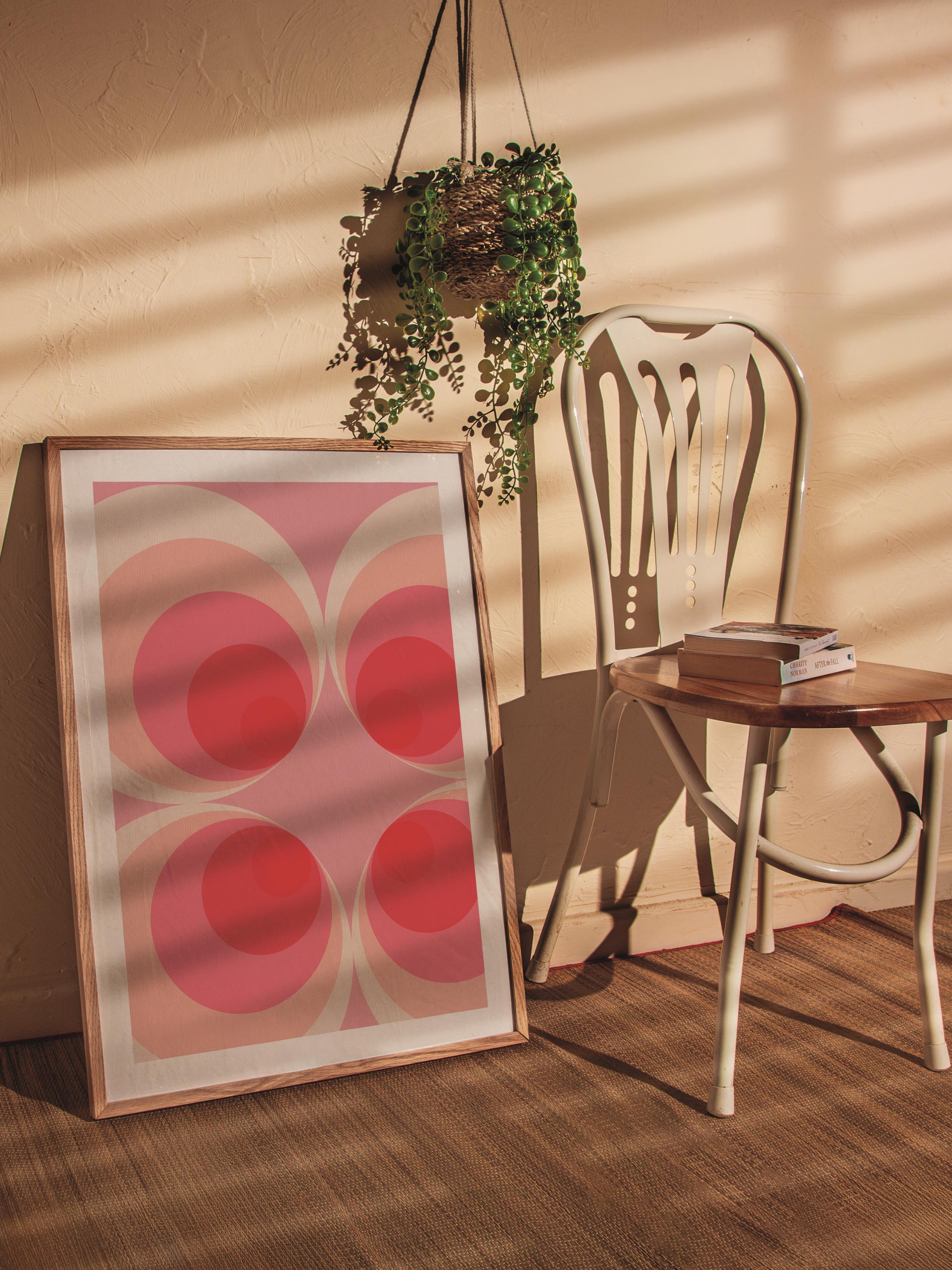 Çerçevesiz Poster Tablo, Duvar Posteri, Kağıt Poster, Daireler Kompozisyonu , Maximalist No:24