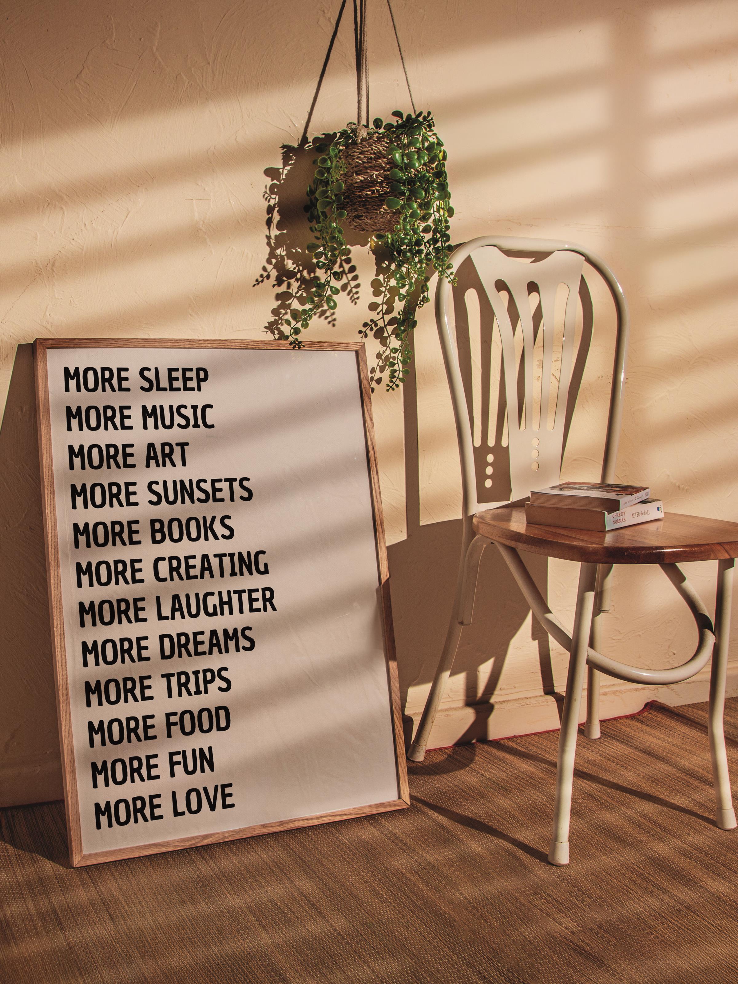 Çerçevesiz Poster Tablo, Duvar Posteri, Kağıt Poster, Beyaz Motivasyon Listesi , Maximalist No:27