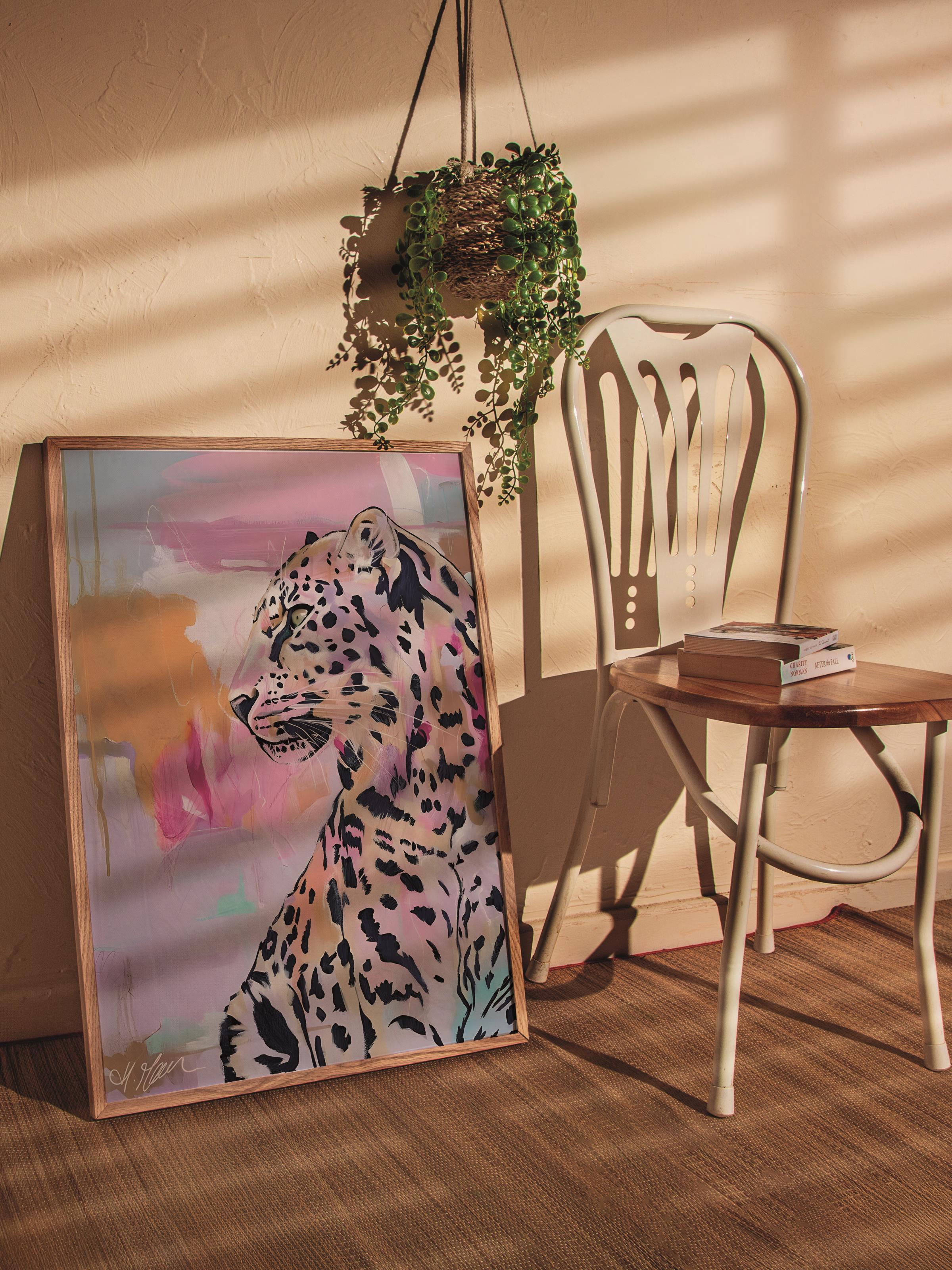 Çerçevesiz Poster Tablo, Duvar Posteri, Kağıt Poster, Leoparın Gölgeleri , Maximalist No:169