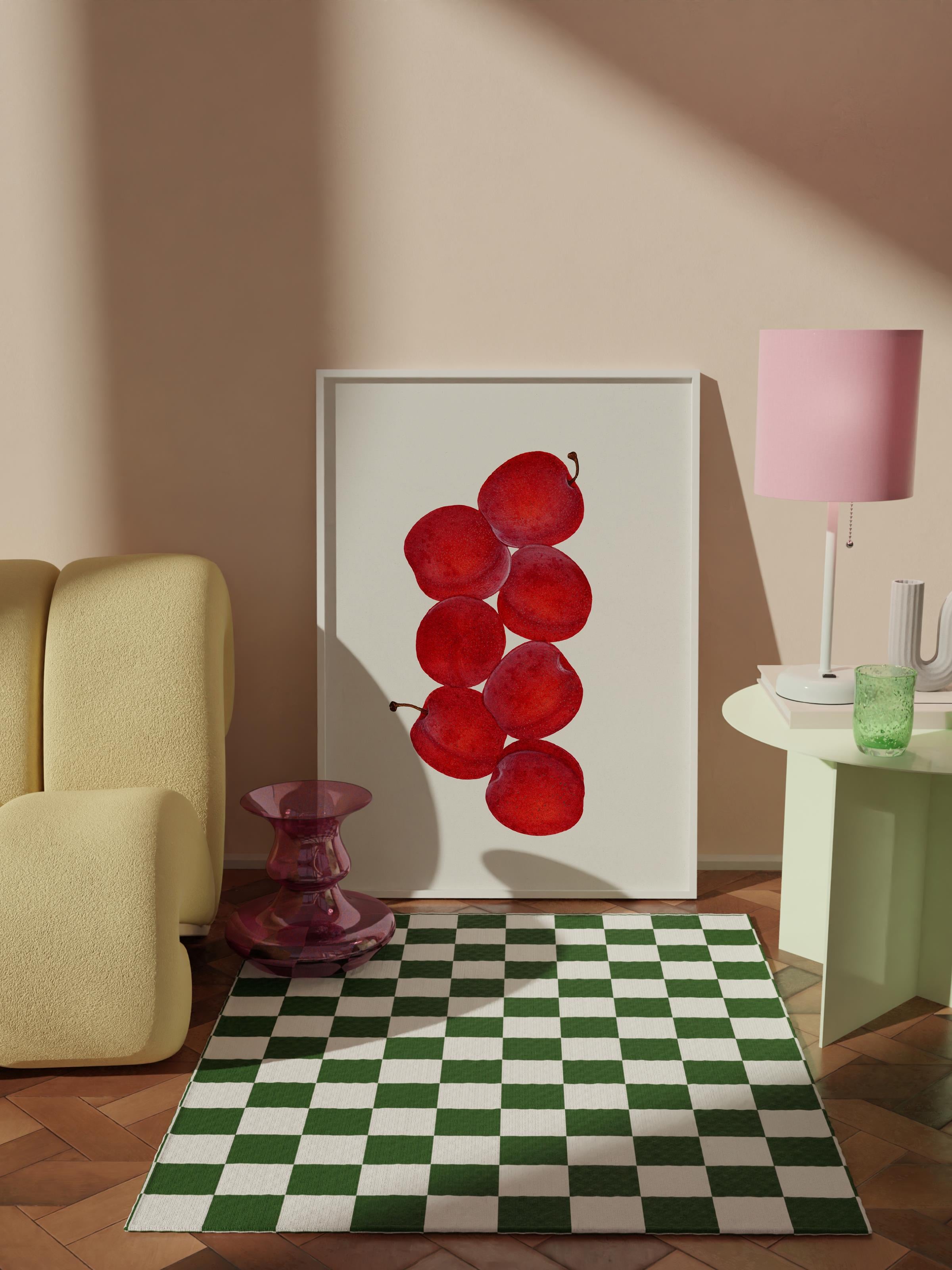 Çerçevesiz Poster Tablo, Duvar Posteri, Kağıt Poster, Kırmızı Diziliş , Maximalist No:268
