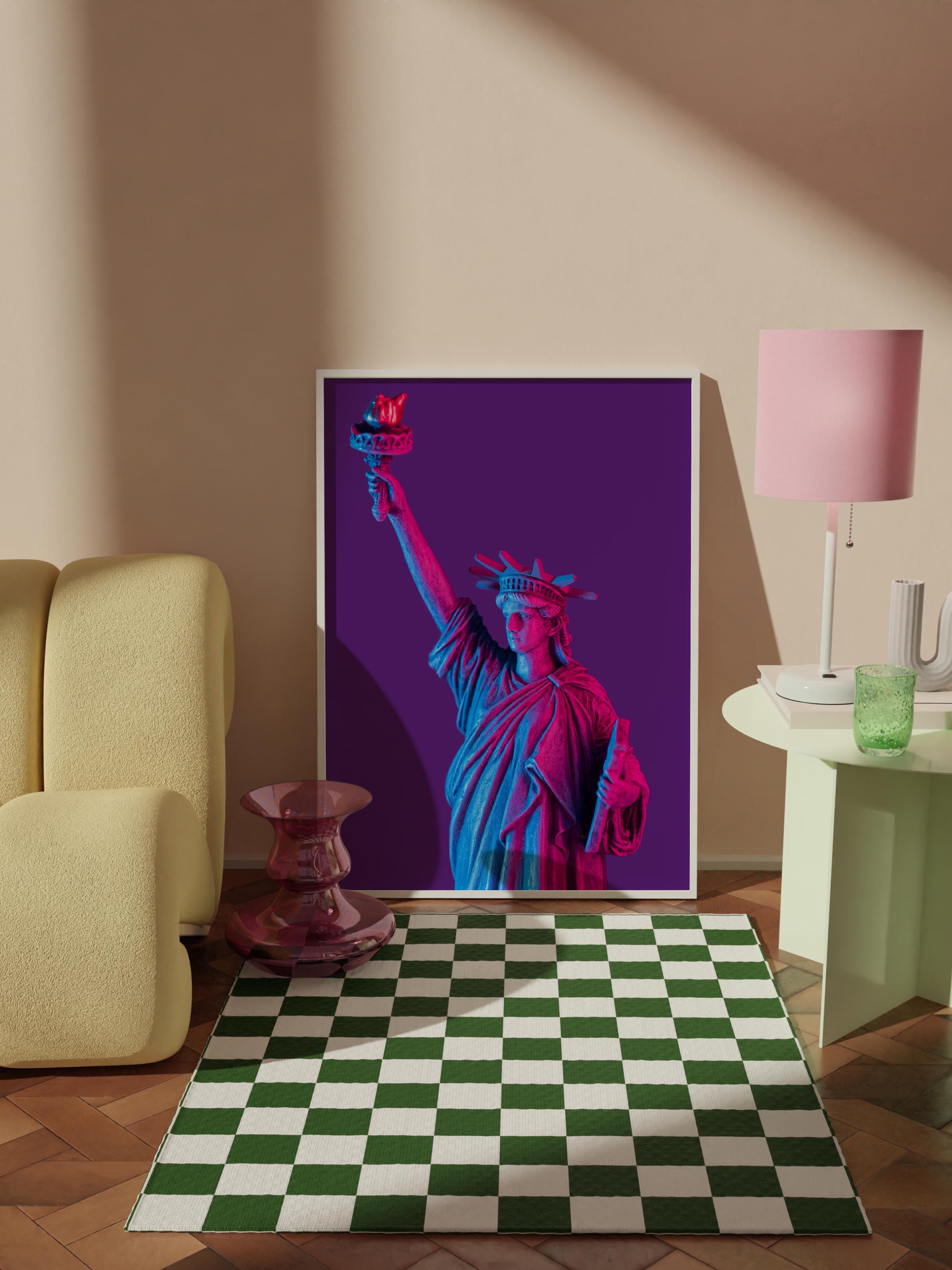 Çerçevesiz Poster Tablo, Duvar Posteri, Kağıt Poster, Özgürlük Heykeli , Maximalist No:43